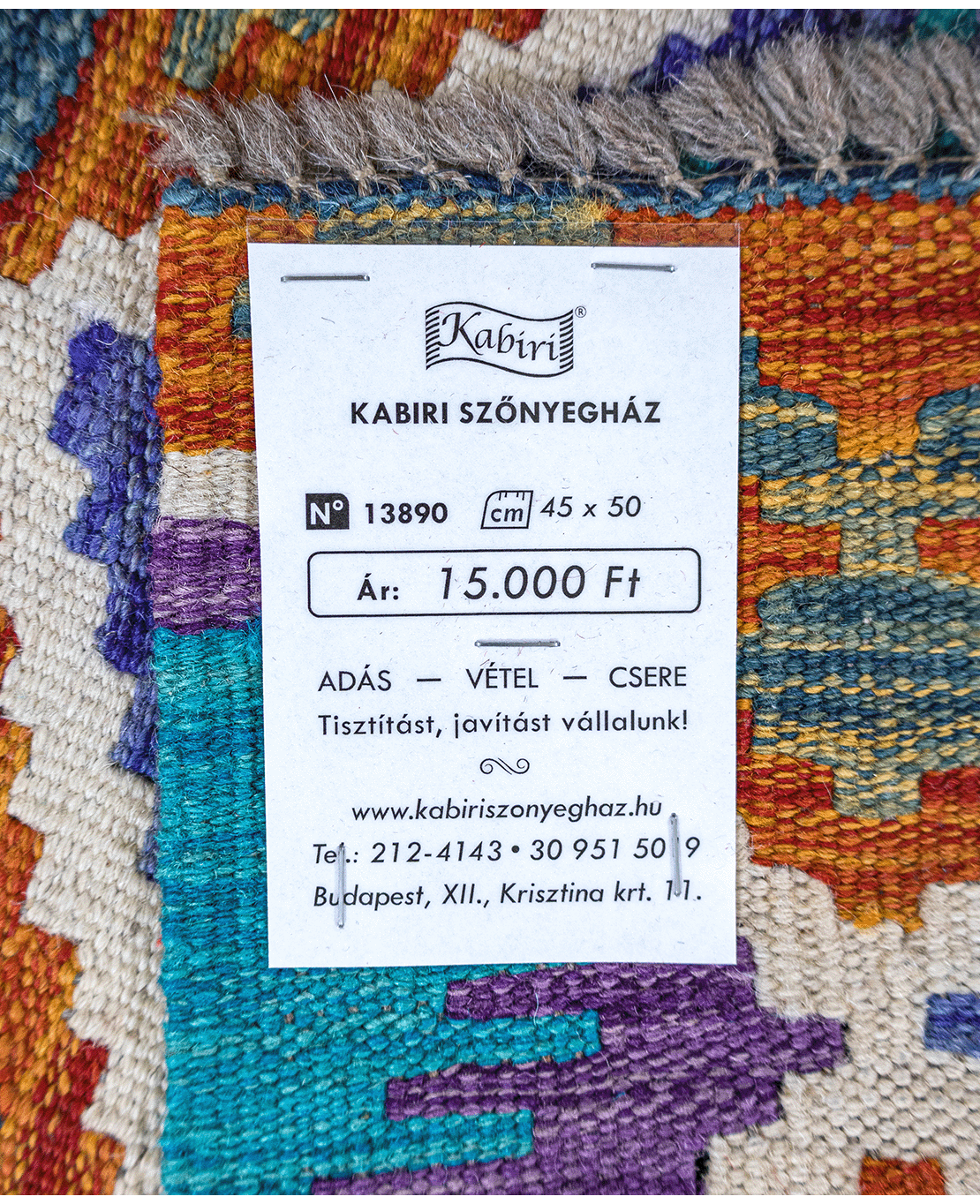 Tradícionális kézi gyapjú kelim - Image 6