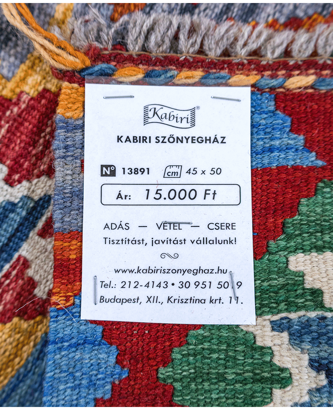 Tradícionális kézi gyapjú kelim - Image 6