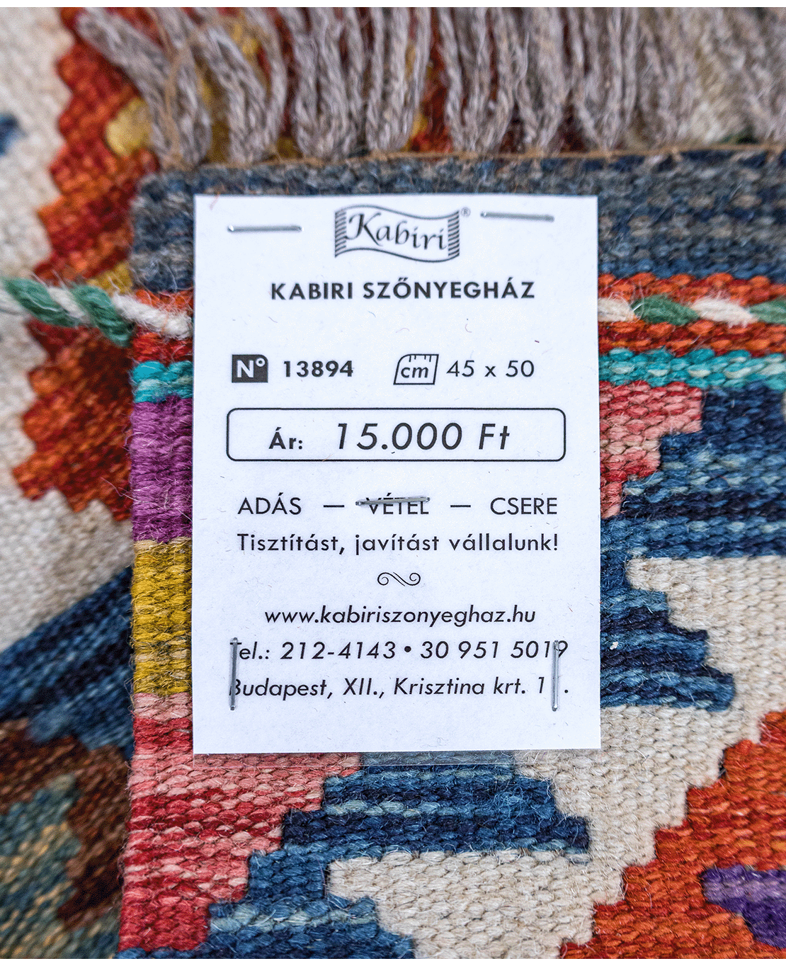 Tradícionális kézi gyapjú kelim - Image 6