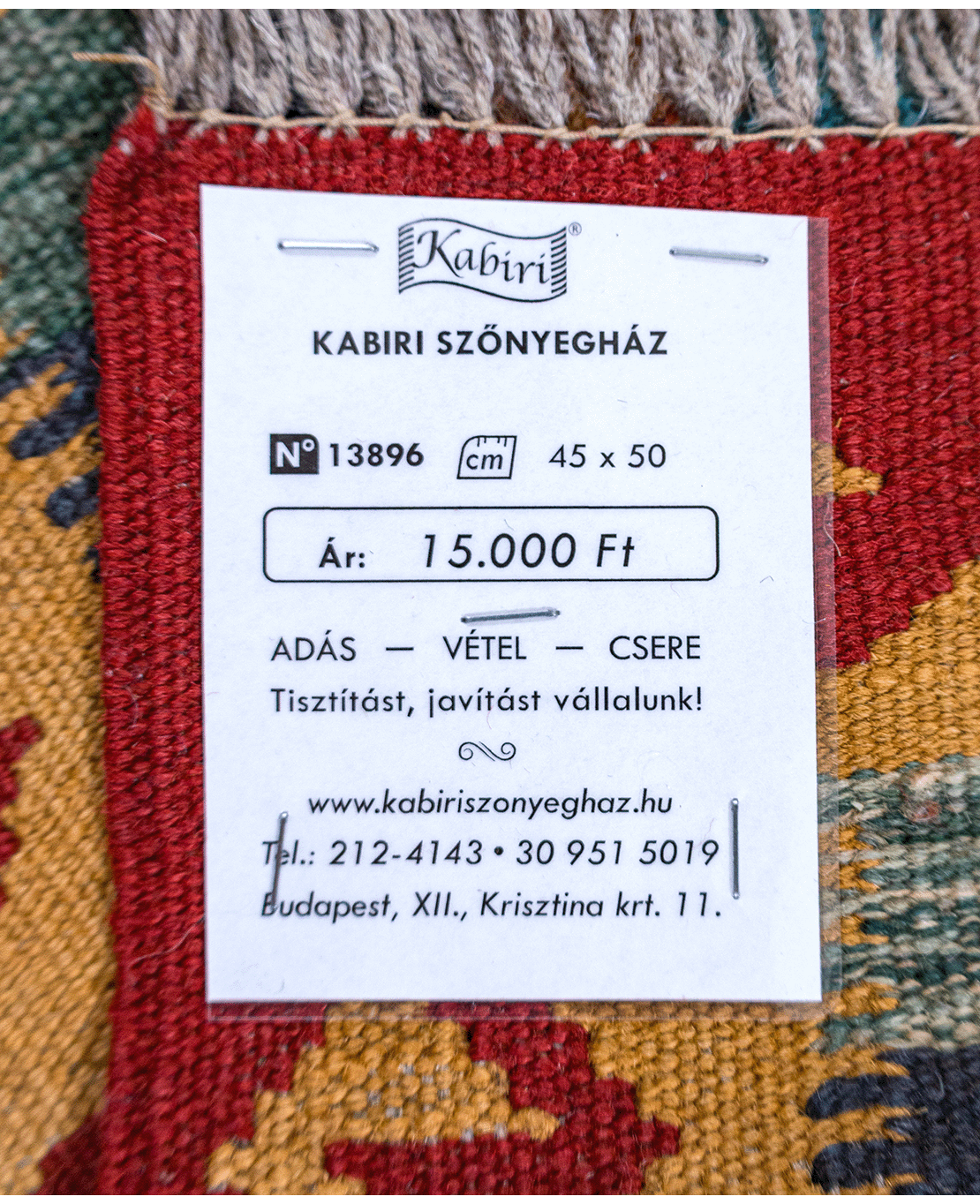 Tradícionális kézi gyapjú kelim - Image 6