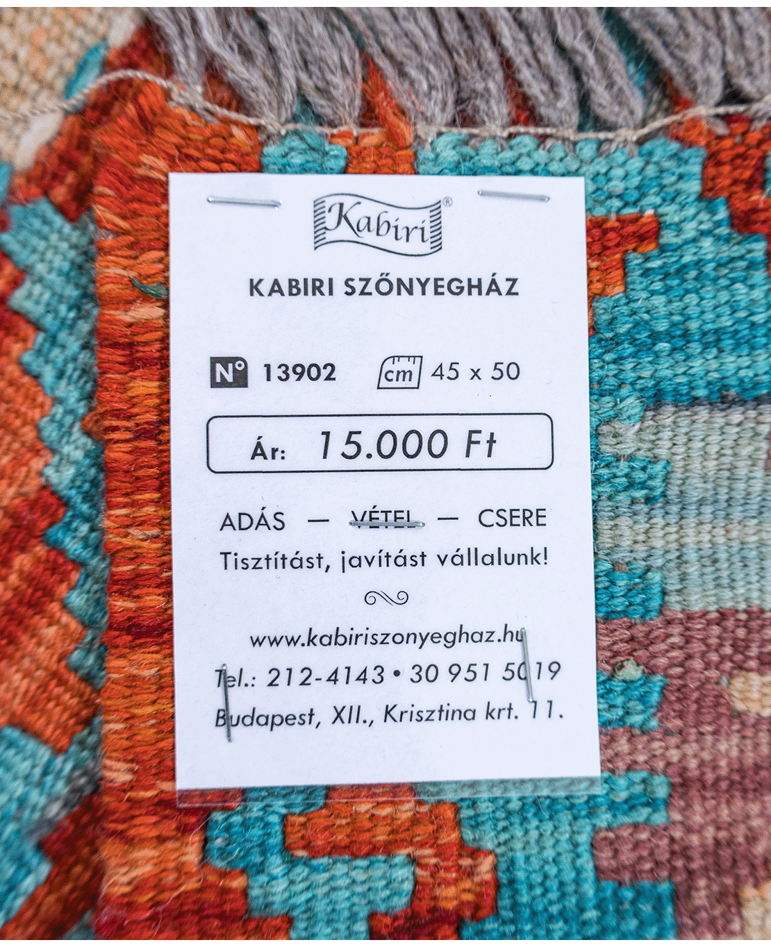 Tradícionális kézi gyapjú kelim - Image 6