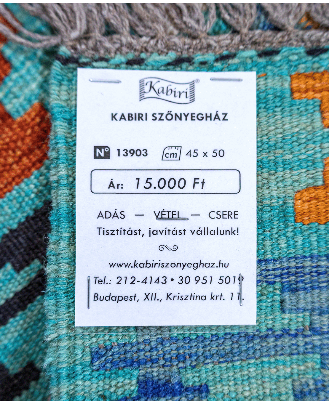 Tradícionális kézi gyapjú kelim - Image 6