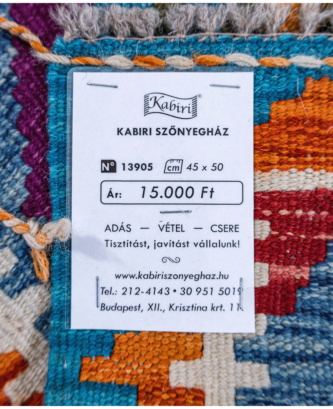 Tradícionális kézi gyapjú kelim - Image 6