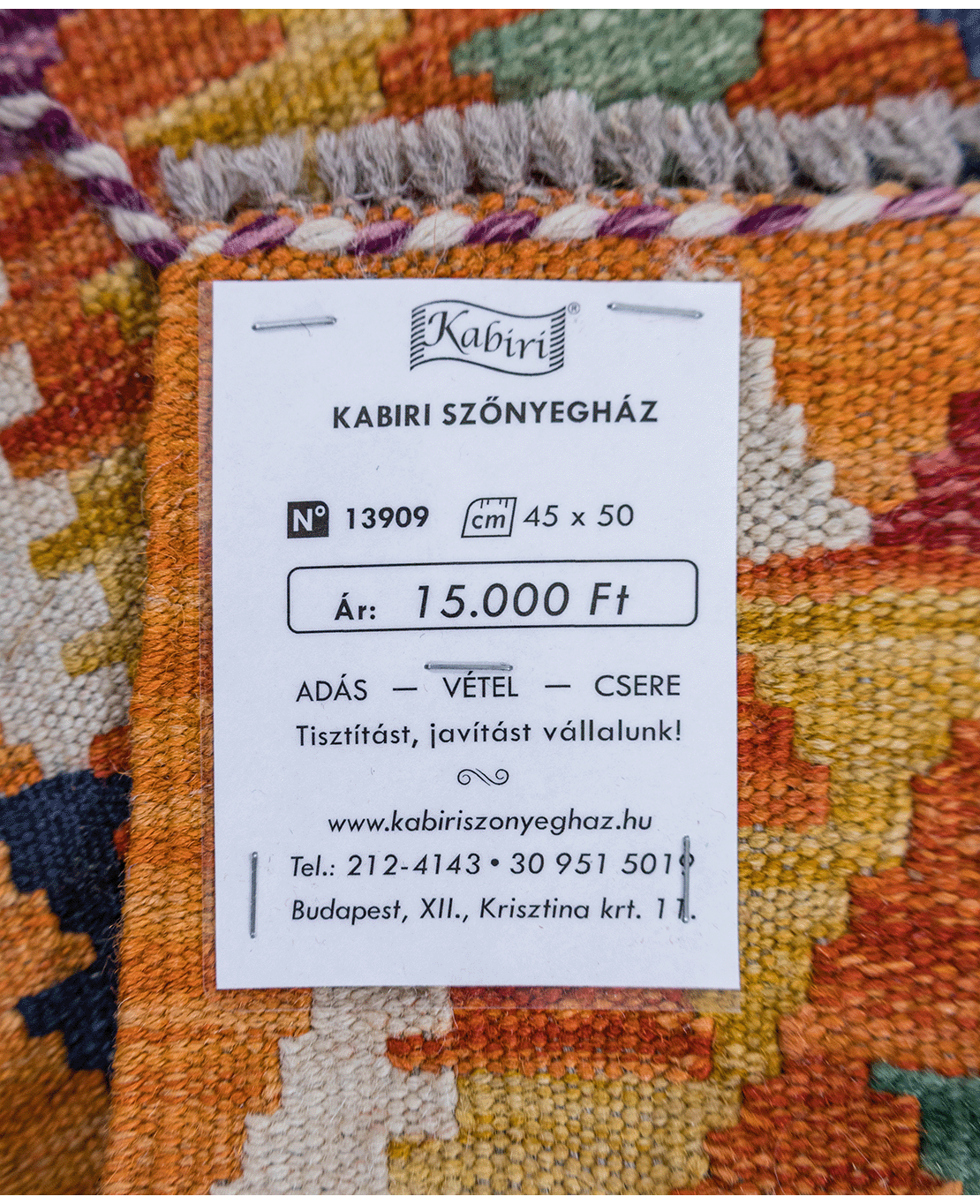 Tradícionális kézi gyapjú kelim - Image 6