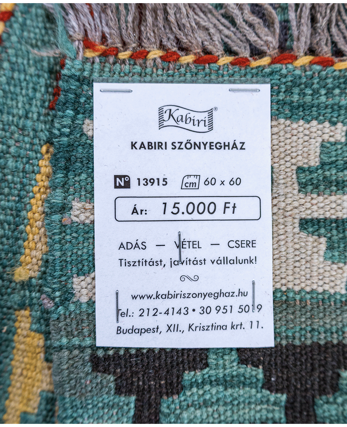 Tradícionális kézi gyapjú kelim - Image 6