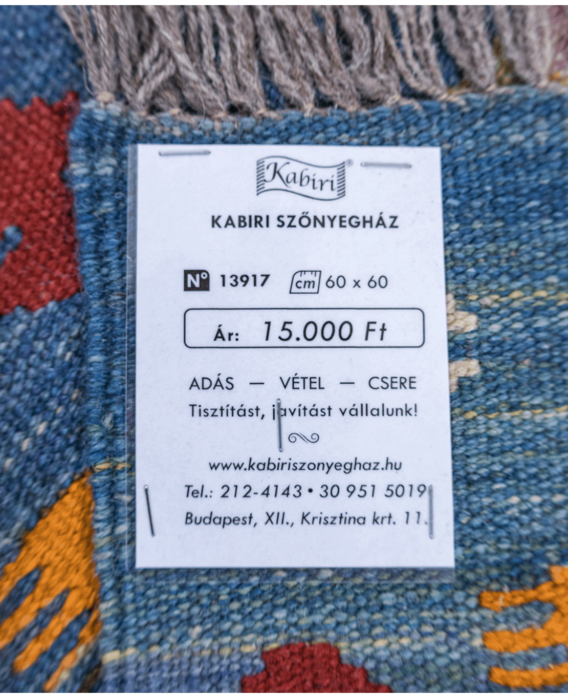 Tradícionális kézi gyapjú kelim - Image 6