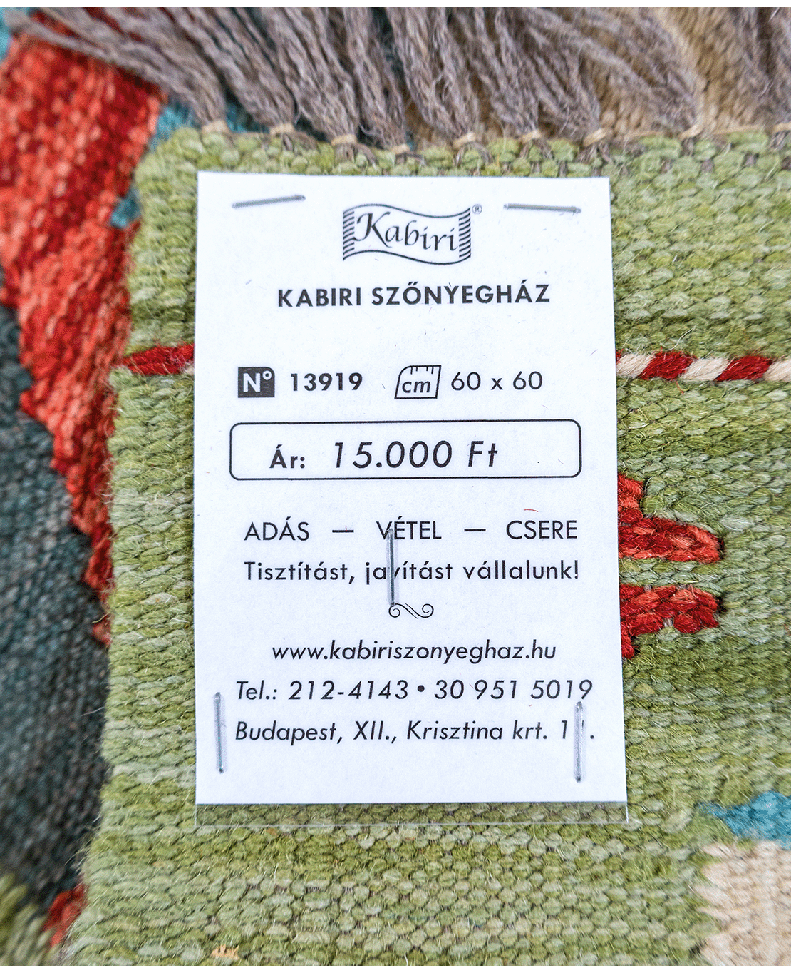Tradícionális kézi gyapjú kelim - Image 6