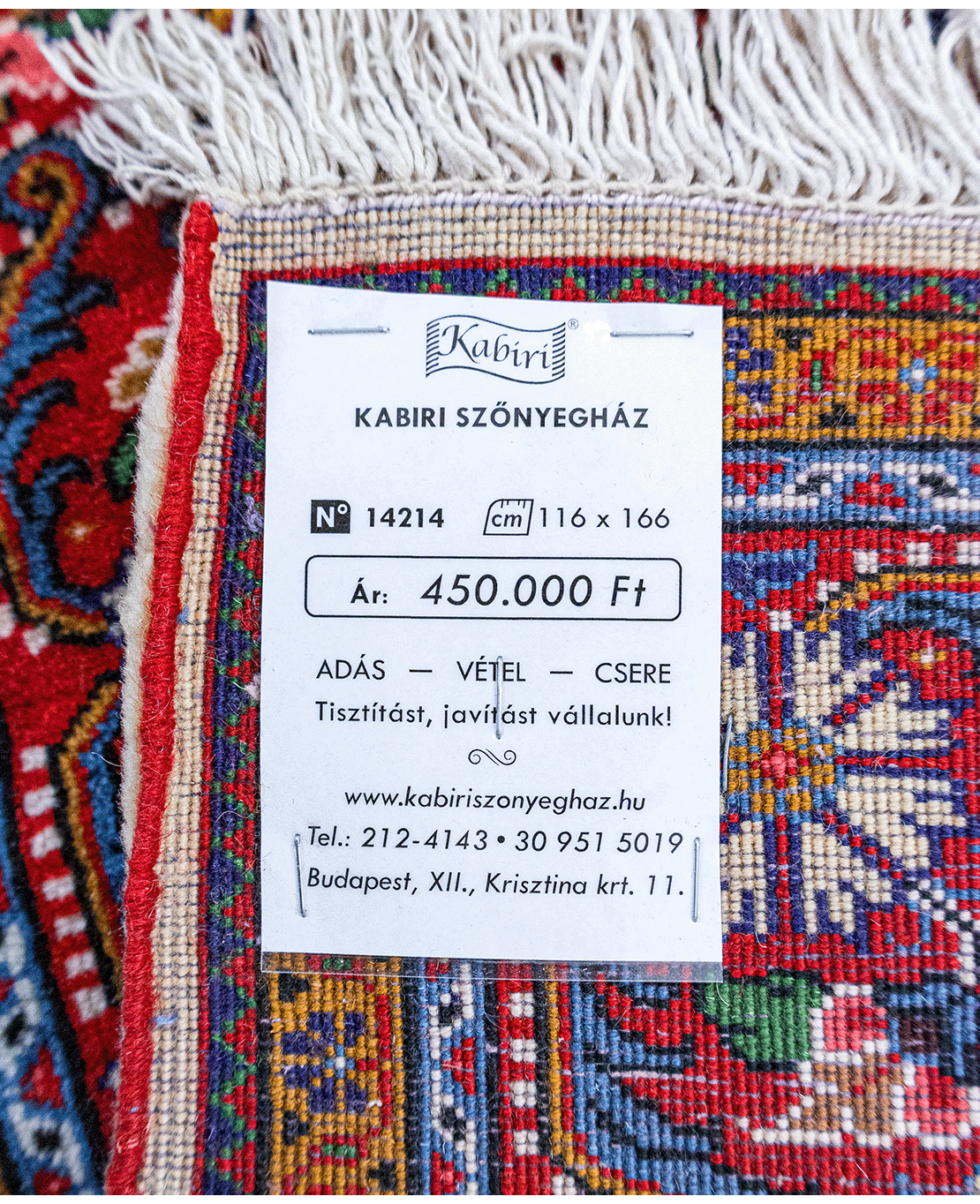 Perzsa kézi gyapjú szőnyeg - Image 6
