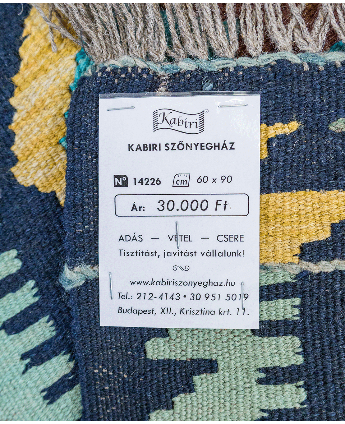 Tradicionális kézi gyapjú kelim - Image 6