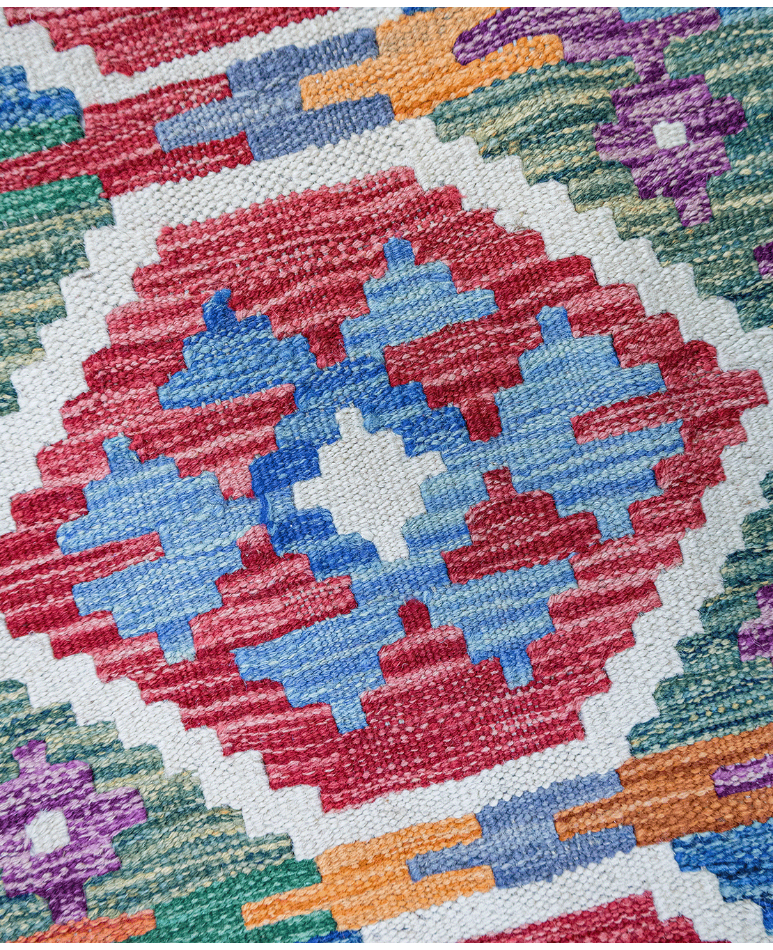 Tradicionális kézi gyapjú kelim - Image 3