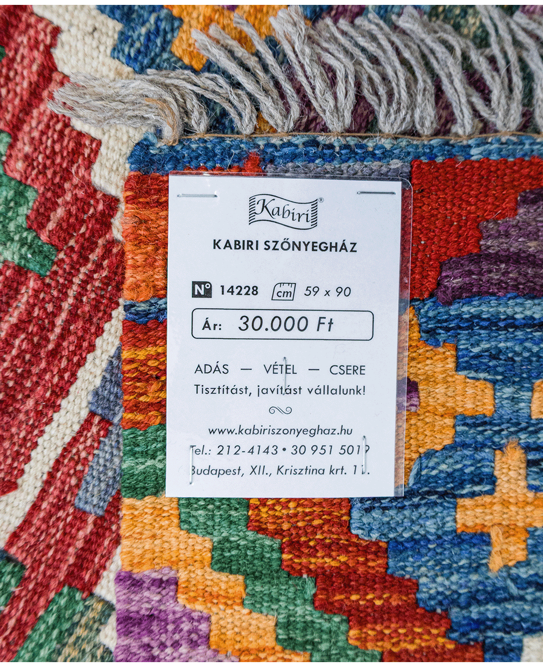 Tradicionális kézi gyapjú kelim - Image 6