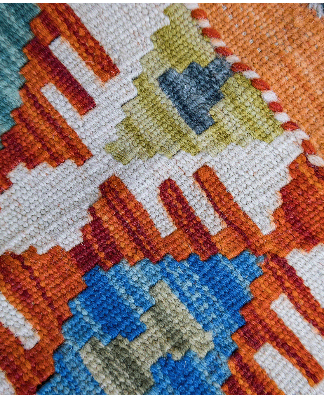 Tradicionális kézi gyapjú kelim - Image 5