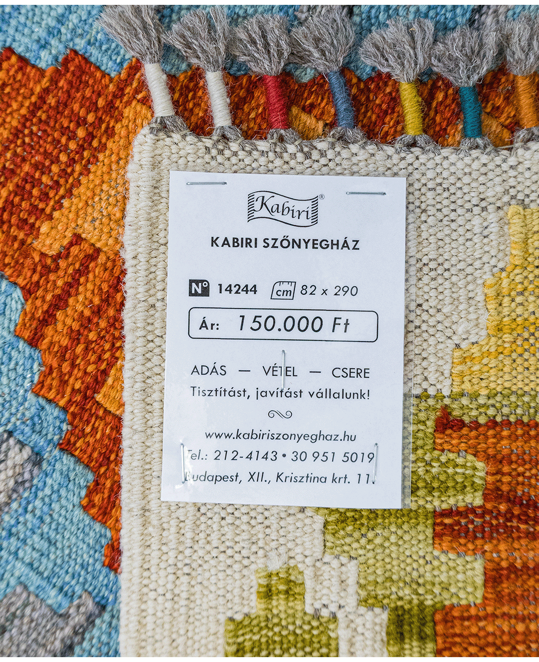 Tradicionális kézi gyapjú kelim - Image 7