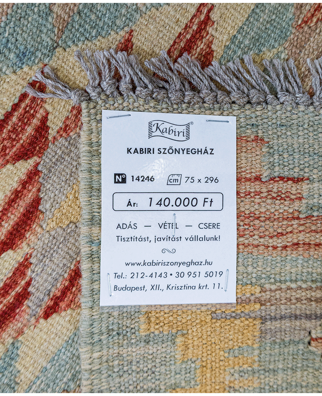 Tradicionális kézi gyapjú kelim - Image 6