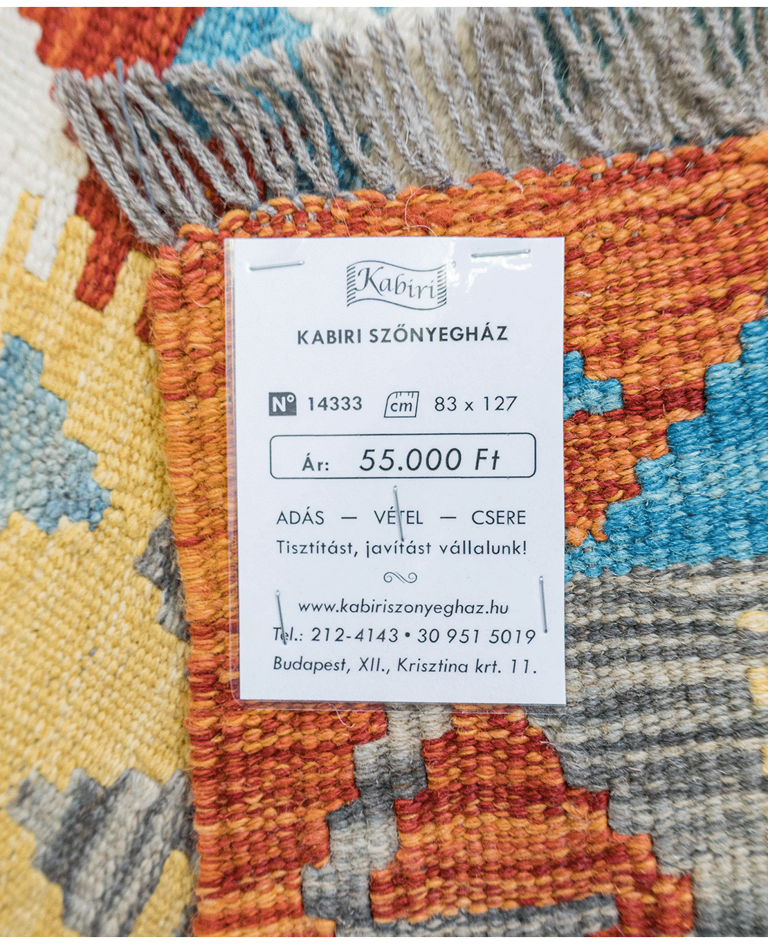 Csobi vintage kézi gyapjú kelim - Image 6
