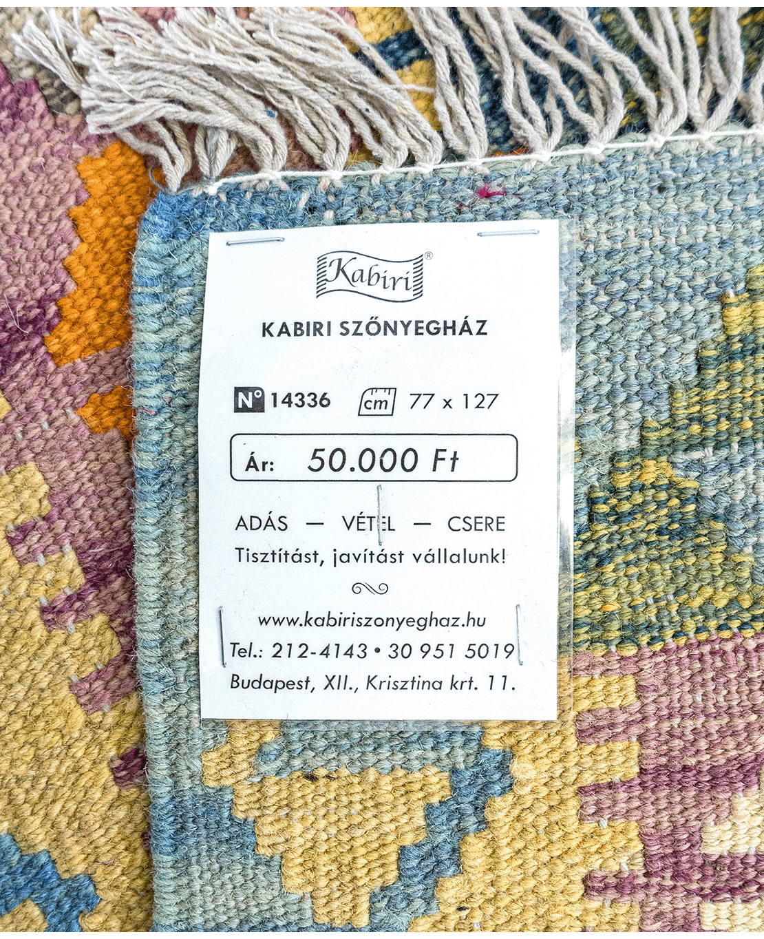 Csobi vintage kézi gyapjú kelim - Image 6