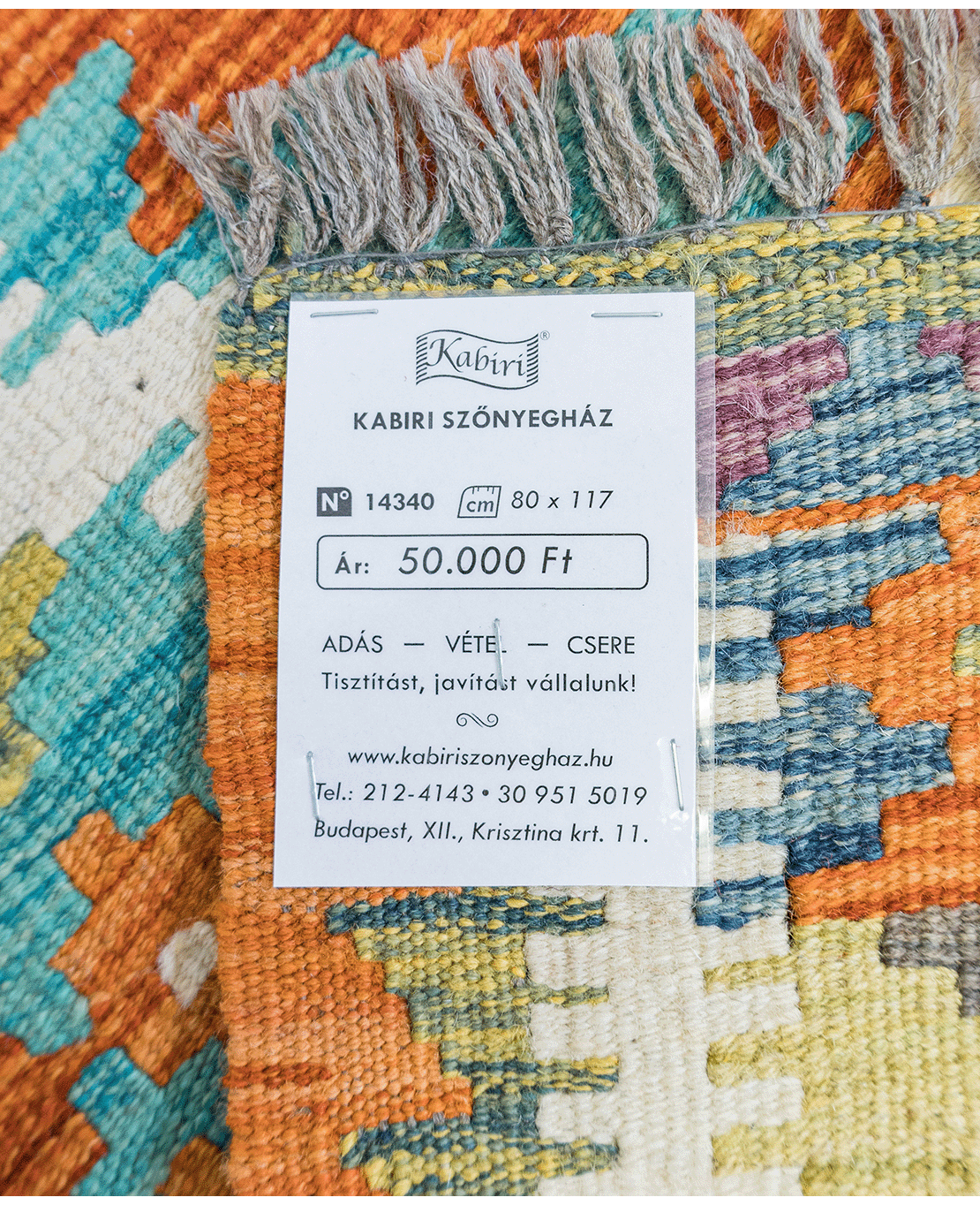 Tradicionális kézi gyapjú kelim - Image 6