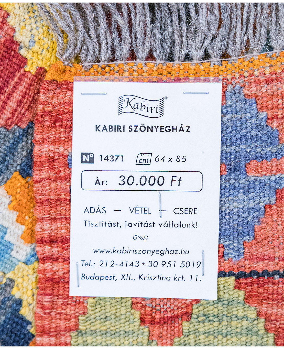 Tradicionális kézi gyapjú kelim - Image 5
