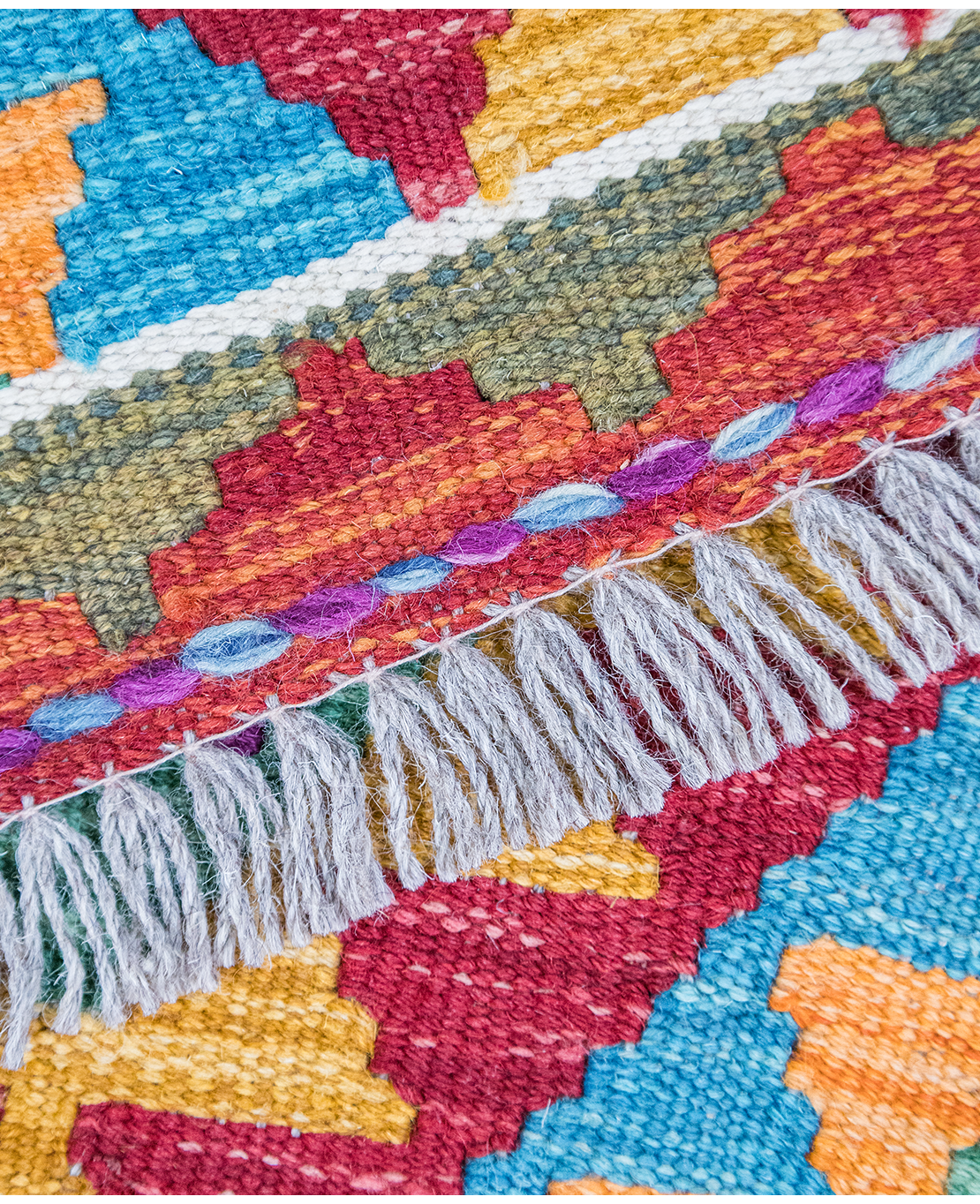 Tradicionális kézi gyapjú kelim - Image 4