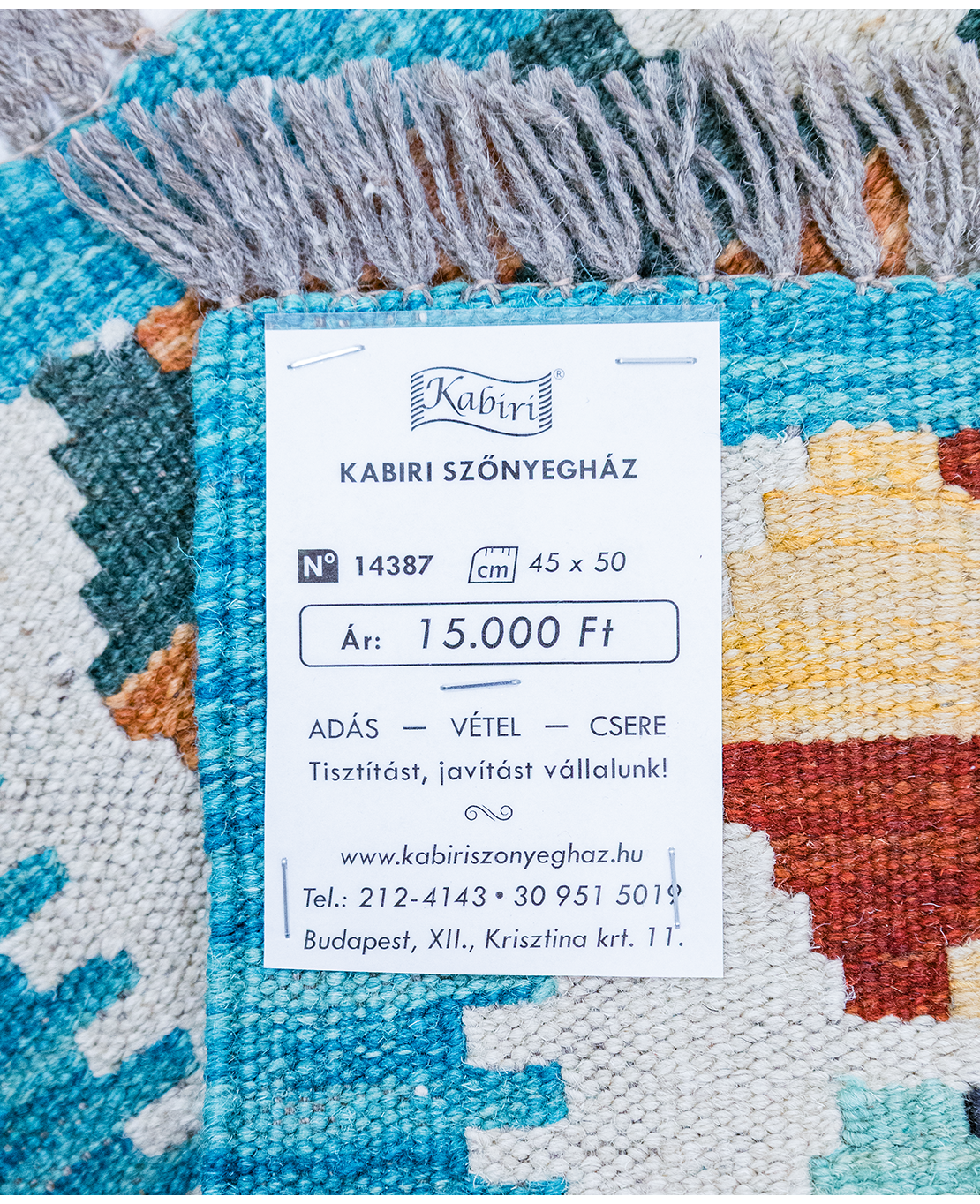 Tradicionális kézi gyapjú kelim - Image 5