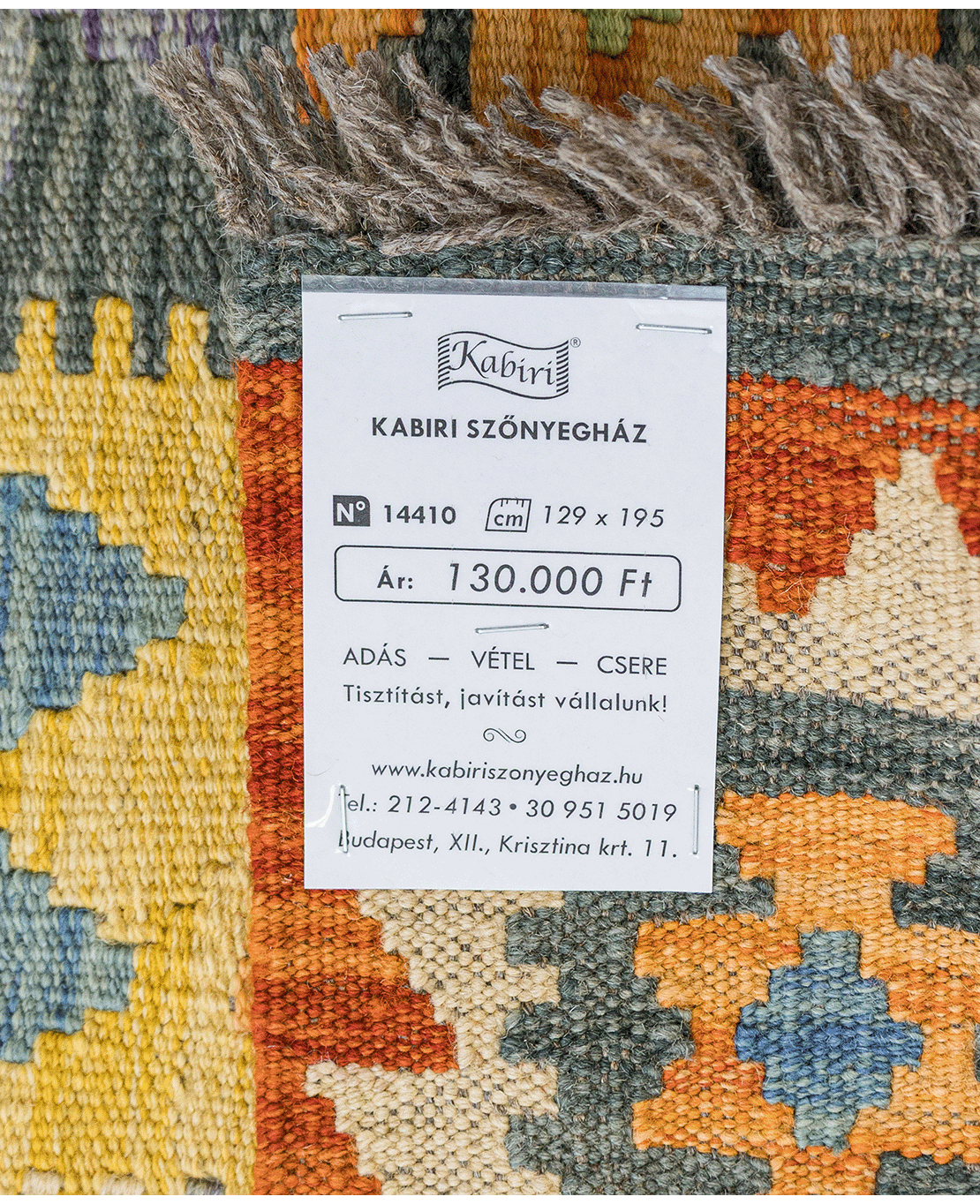 Tradicionális kézi gyapjú kelim - Image 6