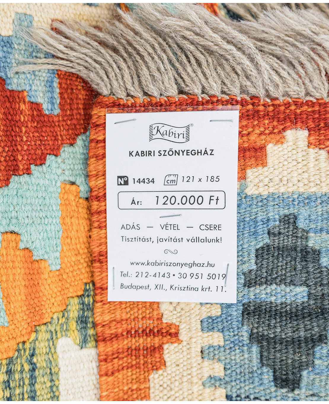 Tradicionális kézi gyapjú kelim - Image 6