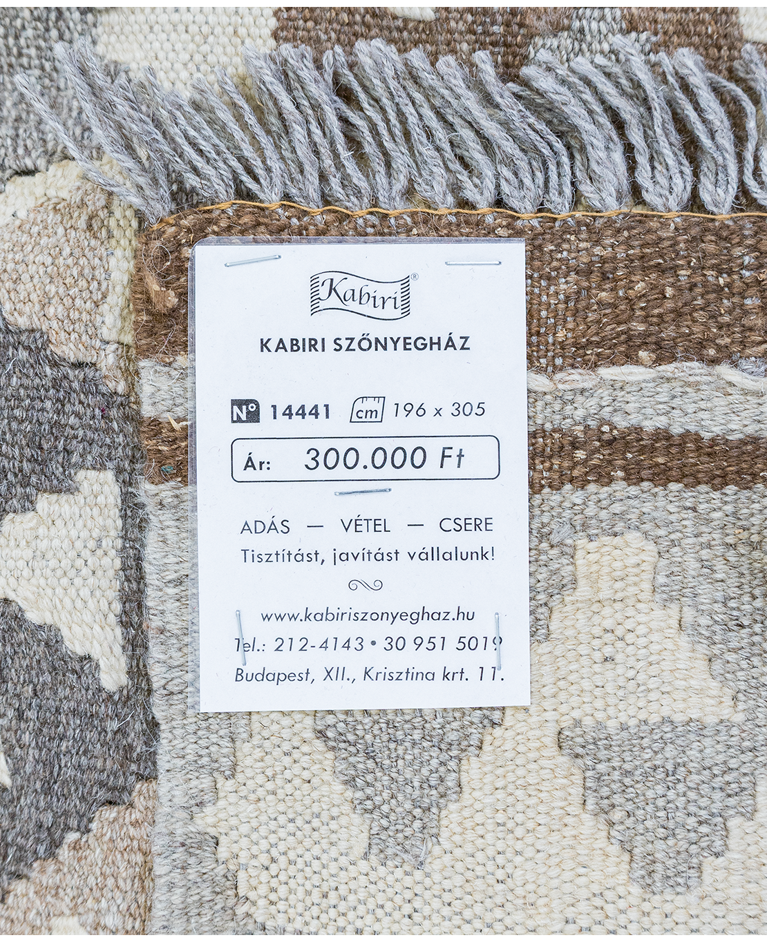 Tradicionális kézi gyapjú kelim - Image 5