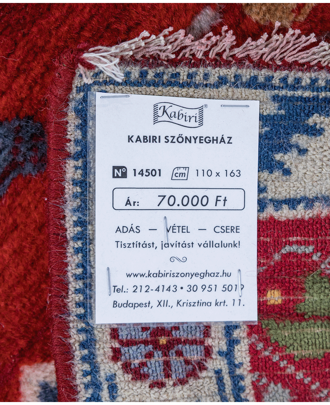 Marosvásárhelyi kézi gyapjú szőnyeg - Image 6