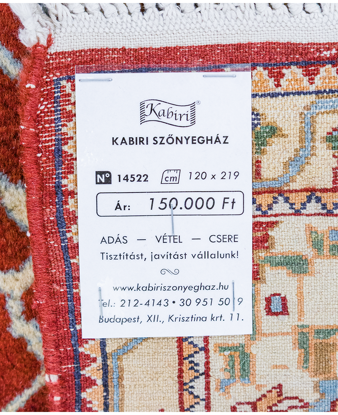 Indiai Kasmíri kézi gyapjú szőnyeg - Image 6