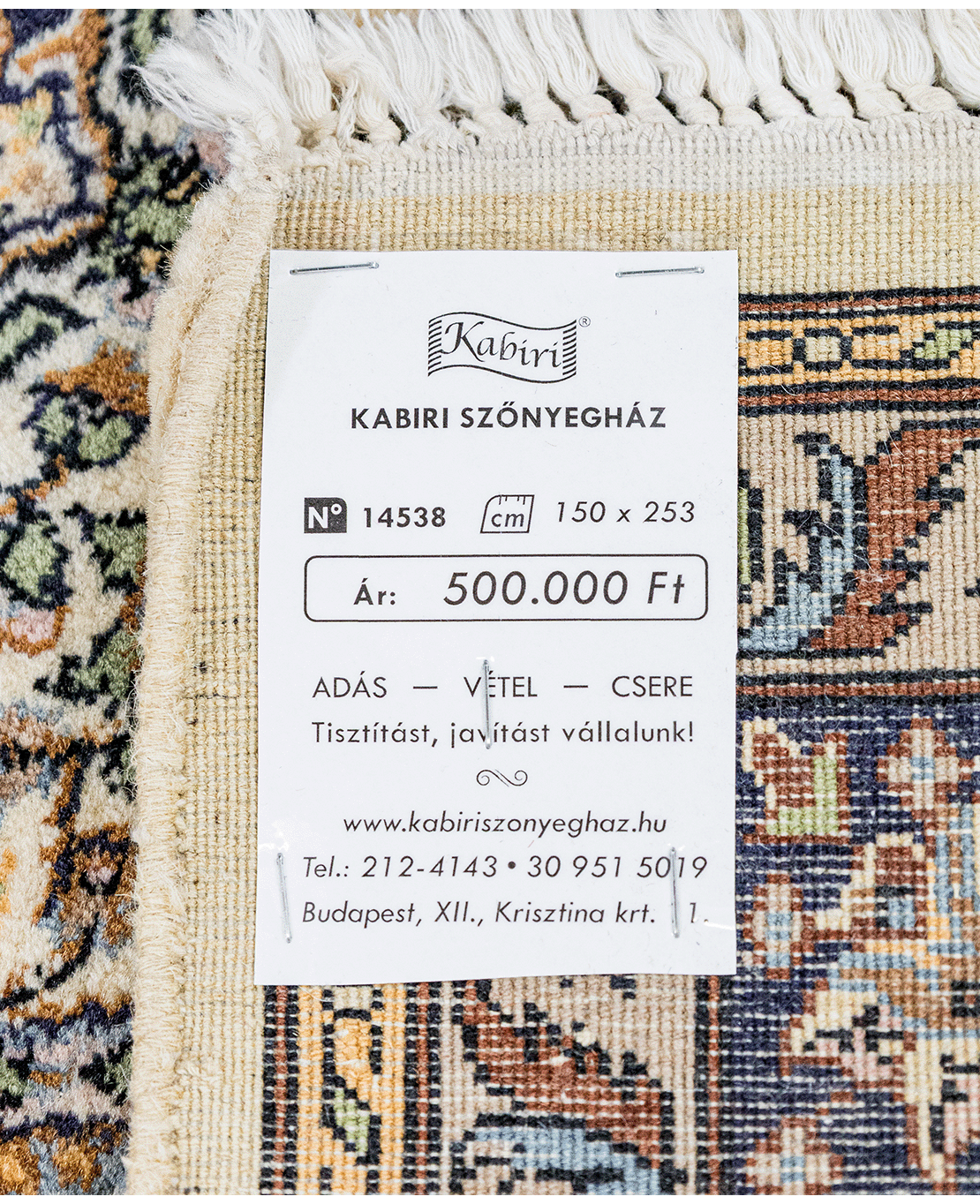 Iráni kirmán kézi gyapjú szőnyeg - Image 6