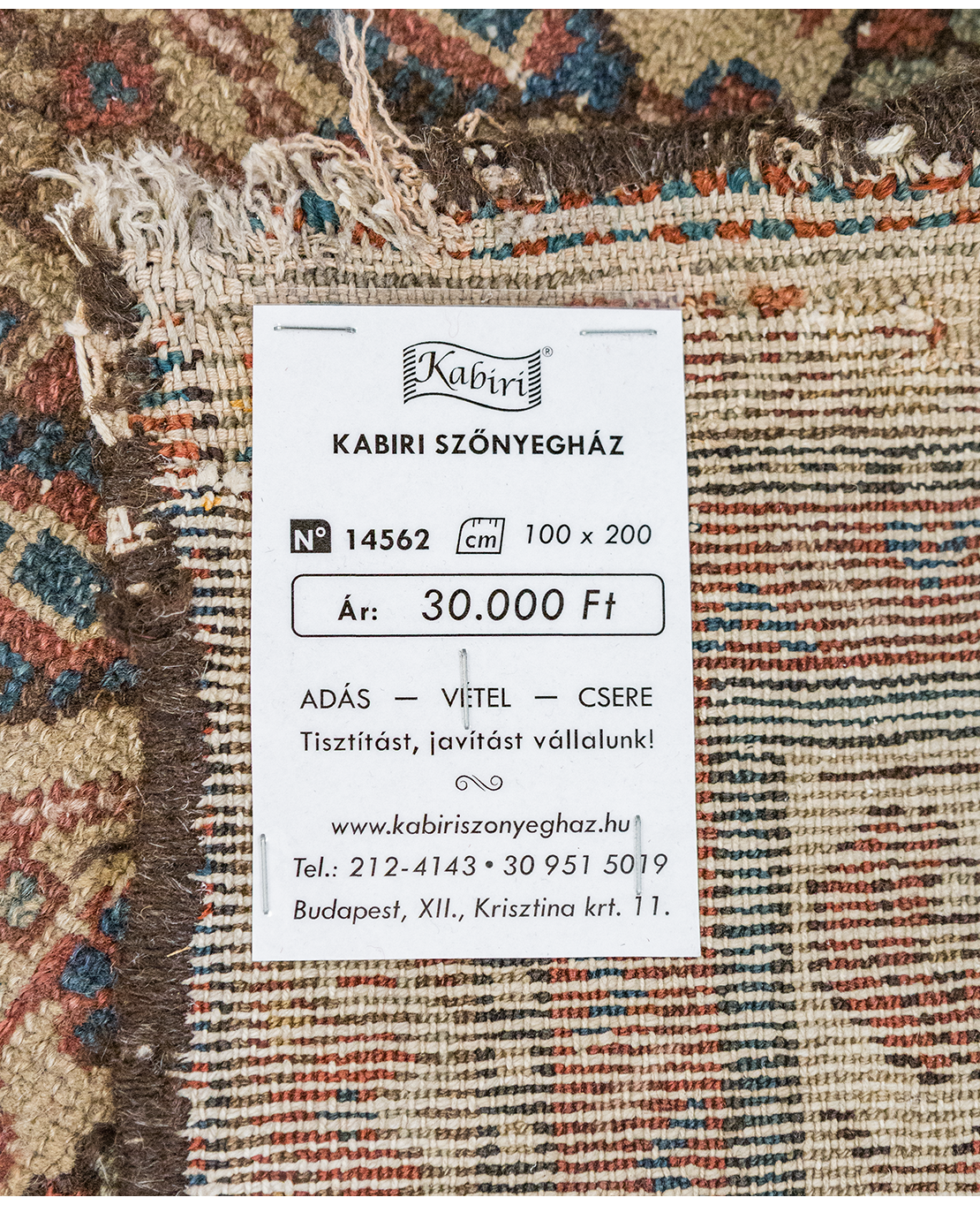 Kaukázusi Boteh mintás kézi gyapjú szőnyeg - Image 6