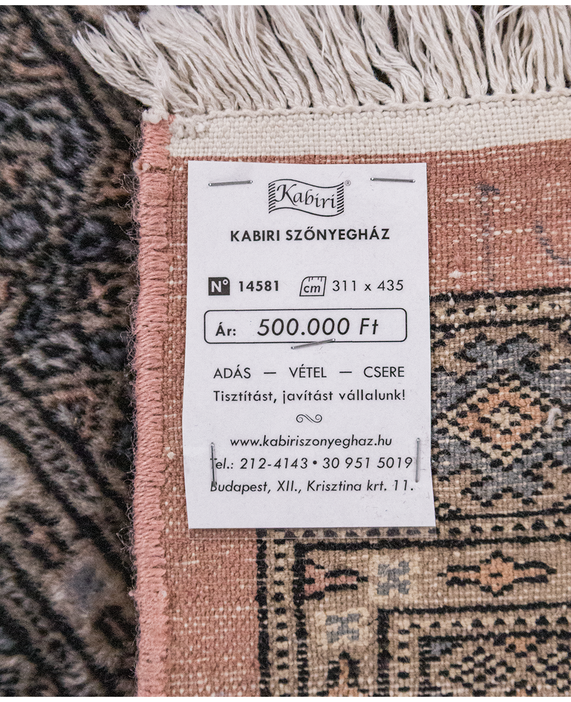 Pakisztáni kézi gyapjú szőnyeg - Image 7