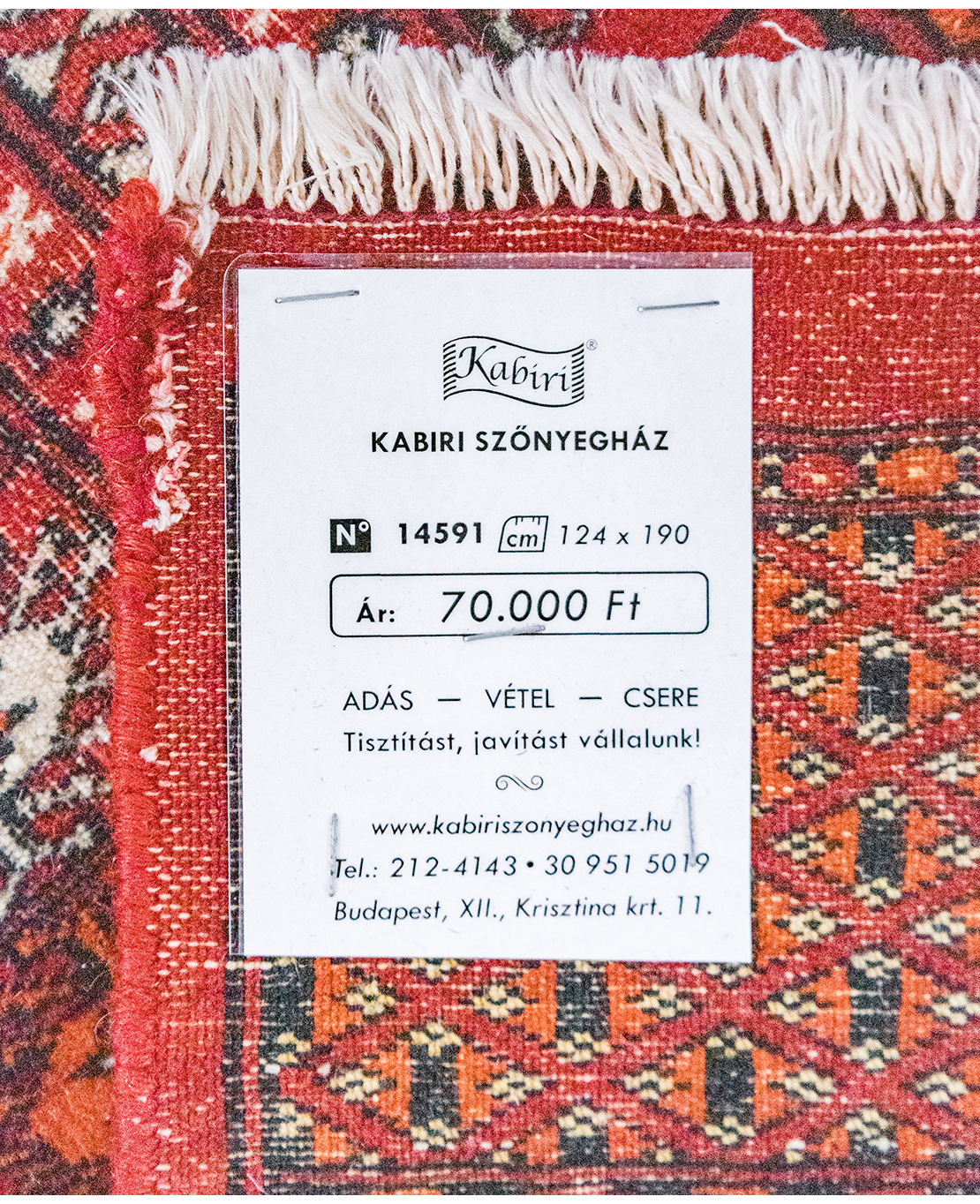 Pakisztáni bochara kézi gyapjú szőnyeg - Image 6