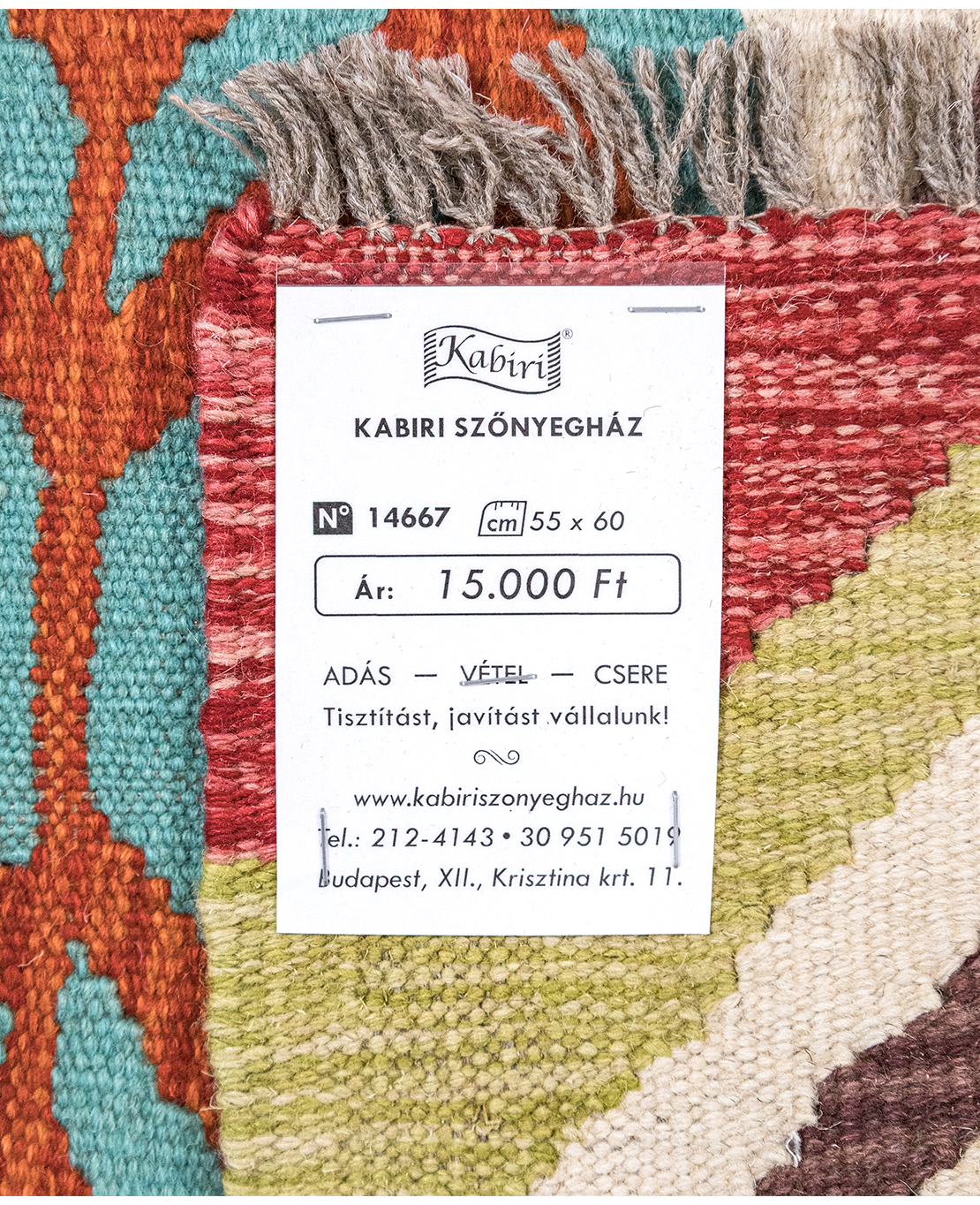 Tradicionális kézi gyapjú kelim - Image 6