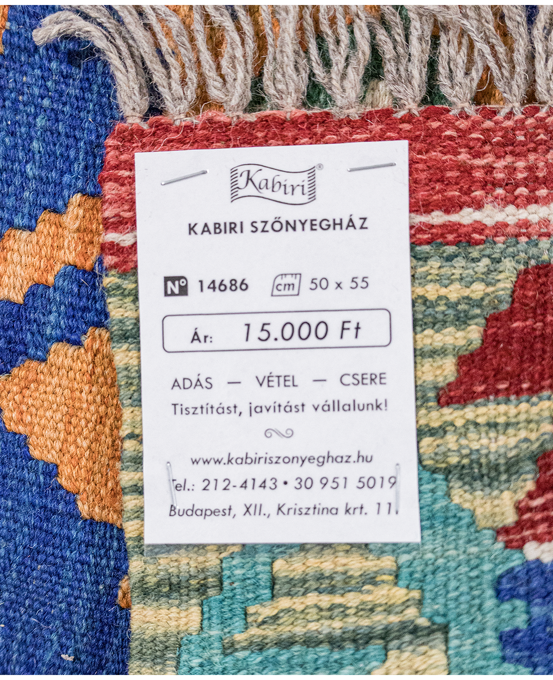 Tradicionális kézi gyapjú kelim - Image 6