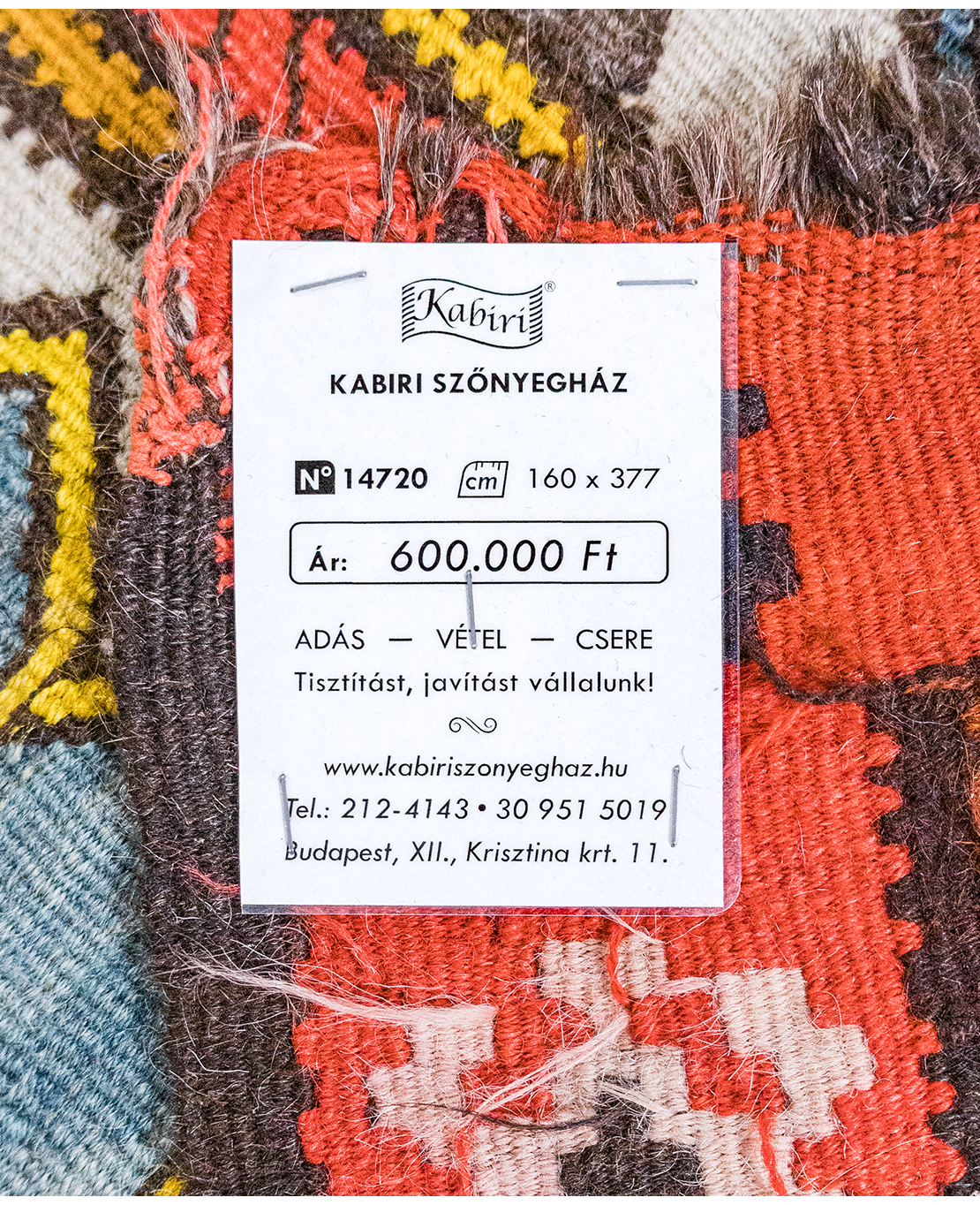 Türkmén kézműves kelim falikép - Image 6