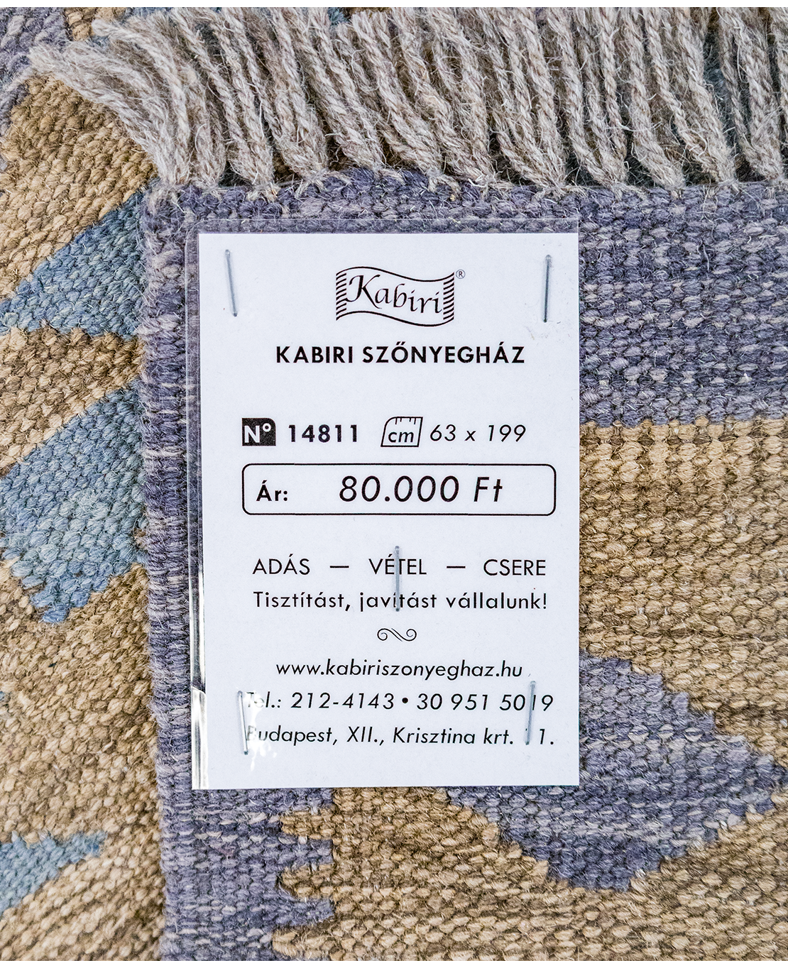 Tradicionális kézi gyapjú kelim - Image 6
