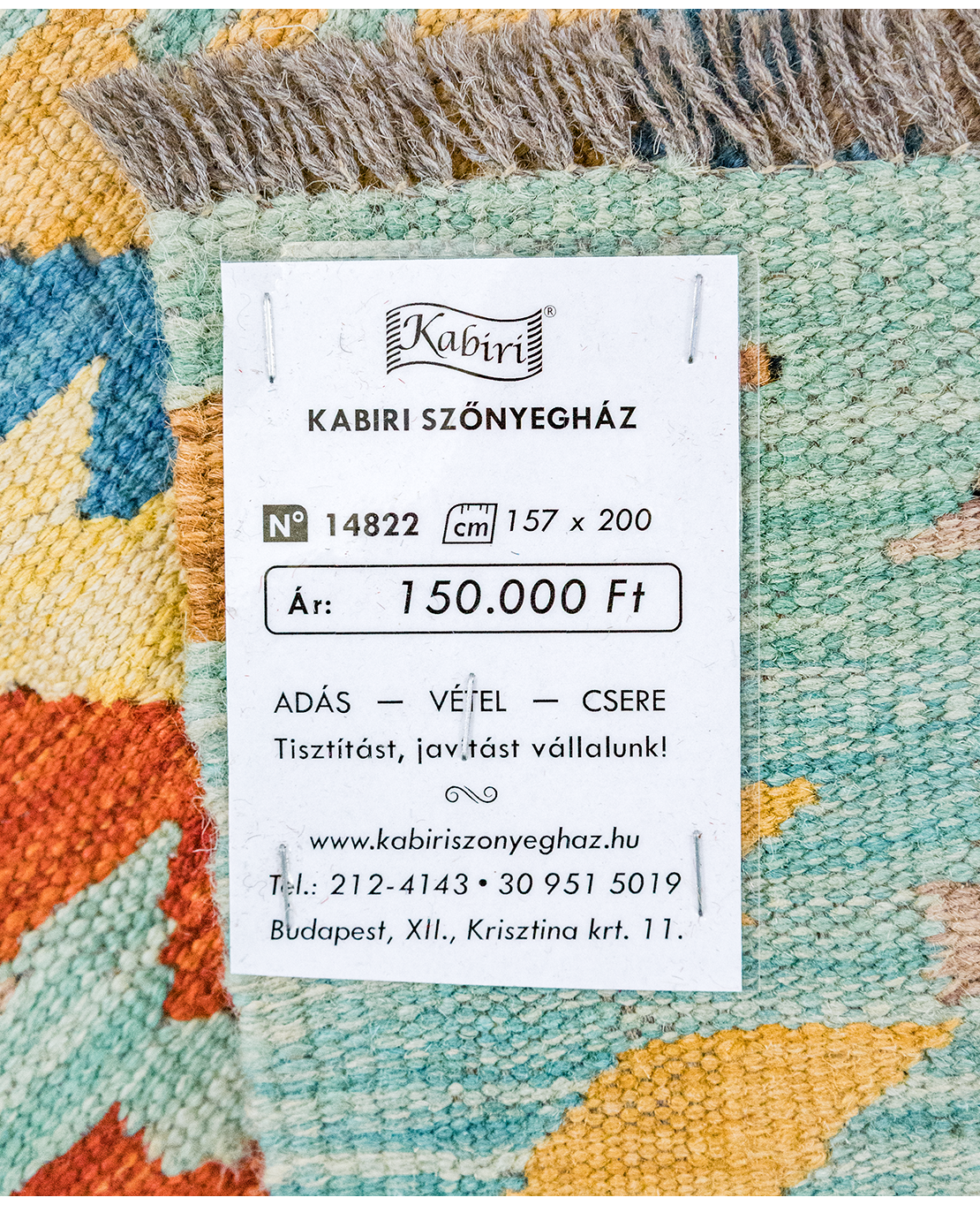 Tradicionális kézi gyapjú kelim - Image 5