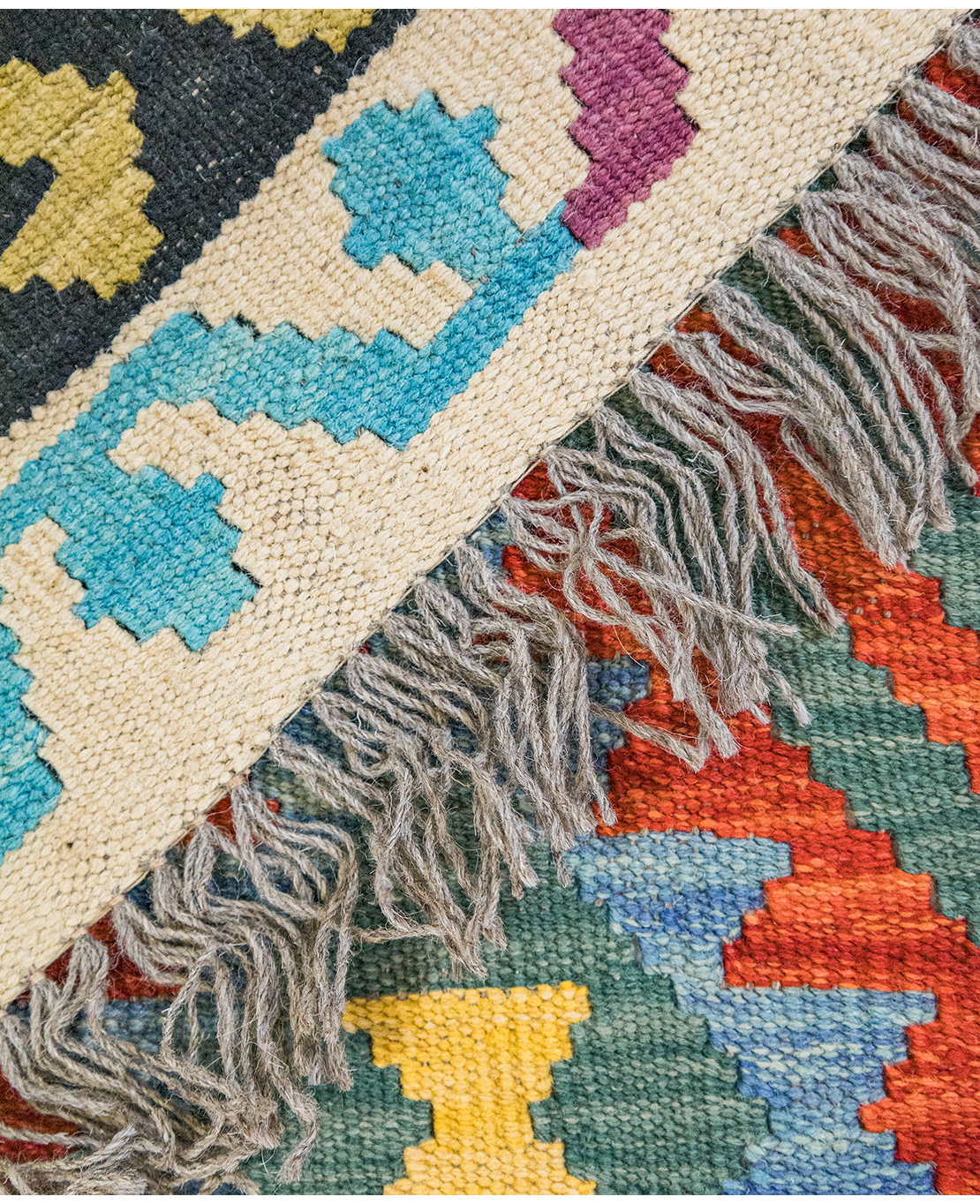 Tradicionális kézi gyapjú kelim - Image 4
