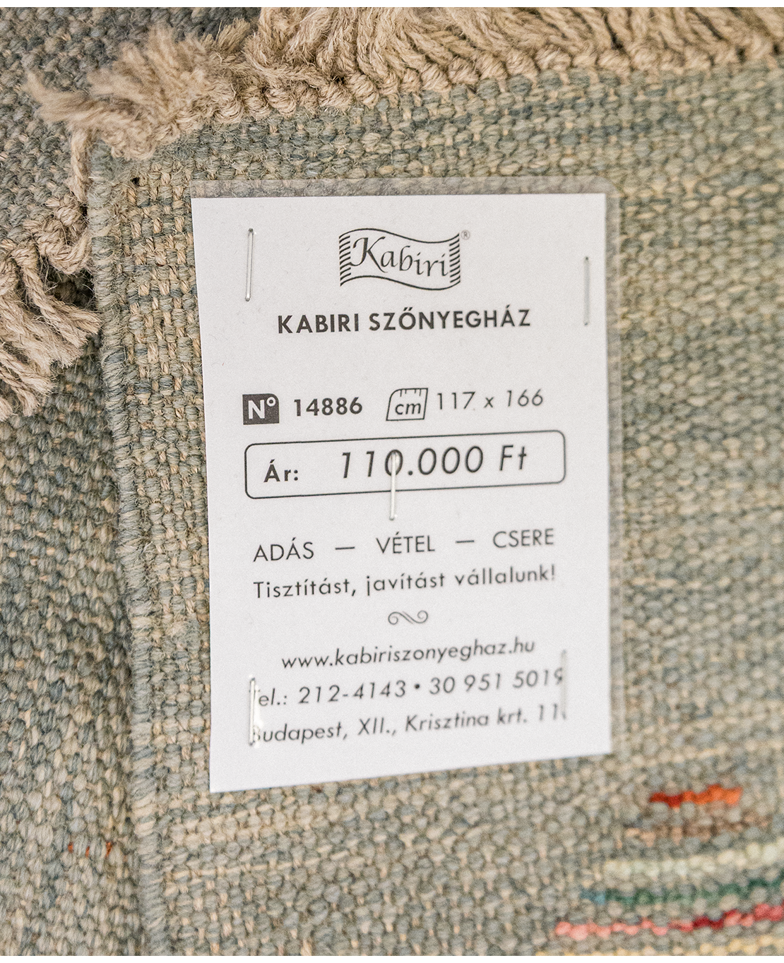 Afgán nimbaft kézi gyapjú kelim - Image 7