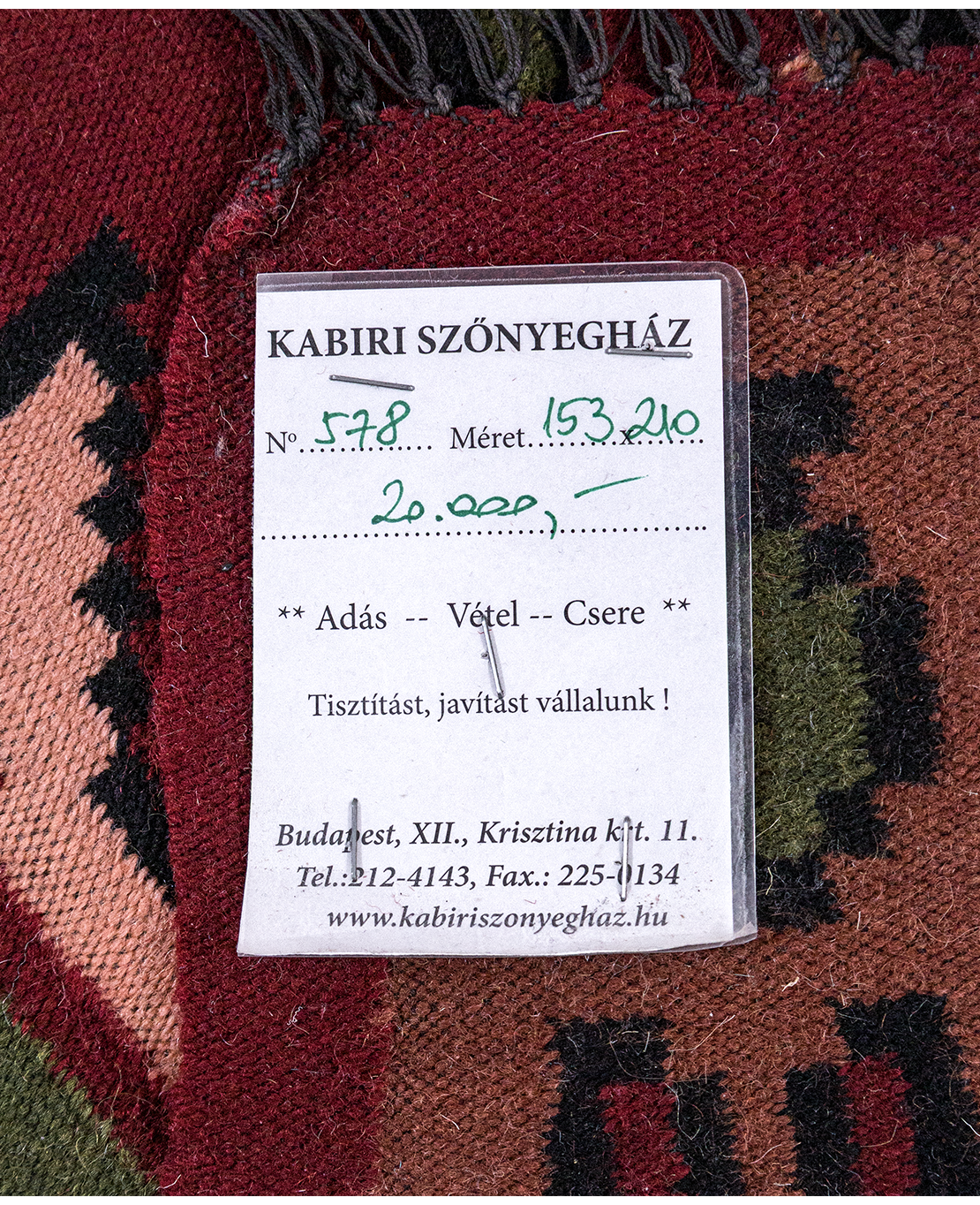 Torontáli kézi gyapjú kelim - Image 6