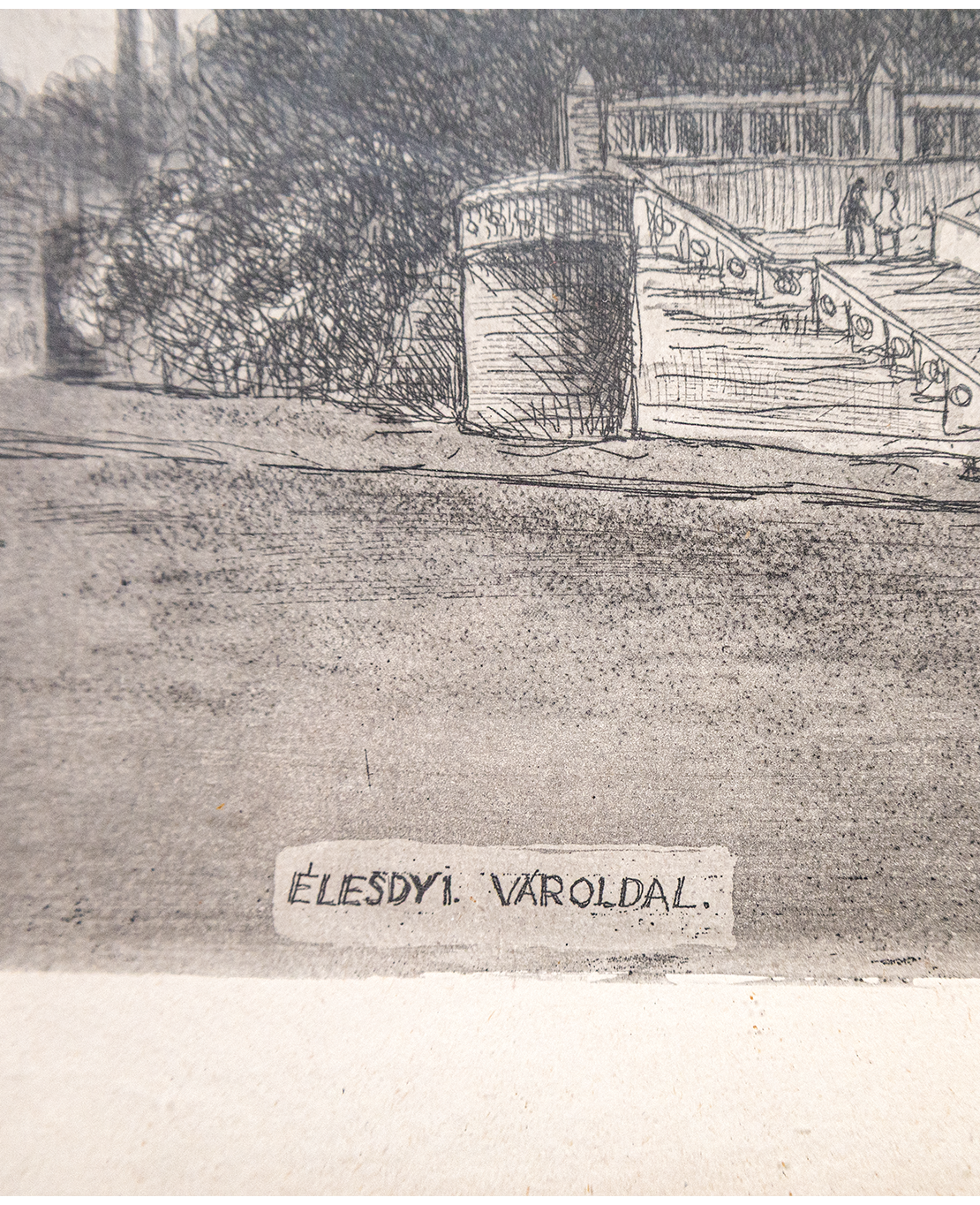Élesdy István – Vároldal (Halászbástya) rézkarc - Image 4