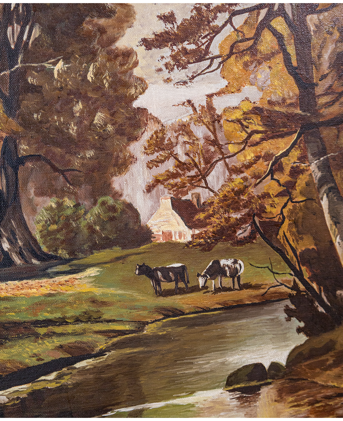 F. Bauer – Tájkép olajfestmény - Image 3