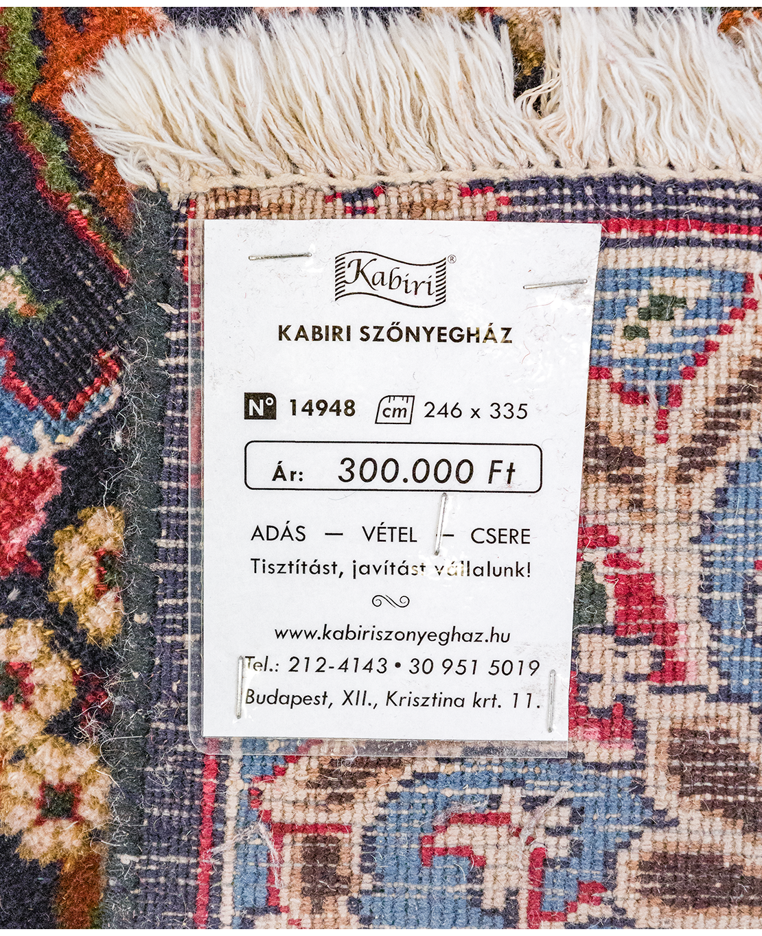 Iráni kashmar kézi gyapjú szőnyeg - Image 7