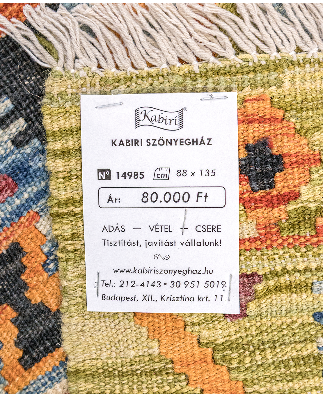 Csobi vintage kézi gyapjú kelim - Image 5
