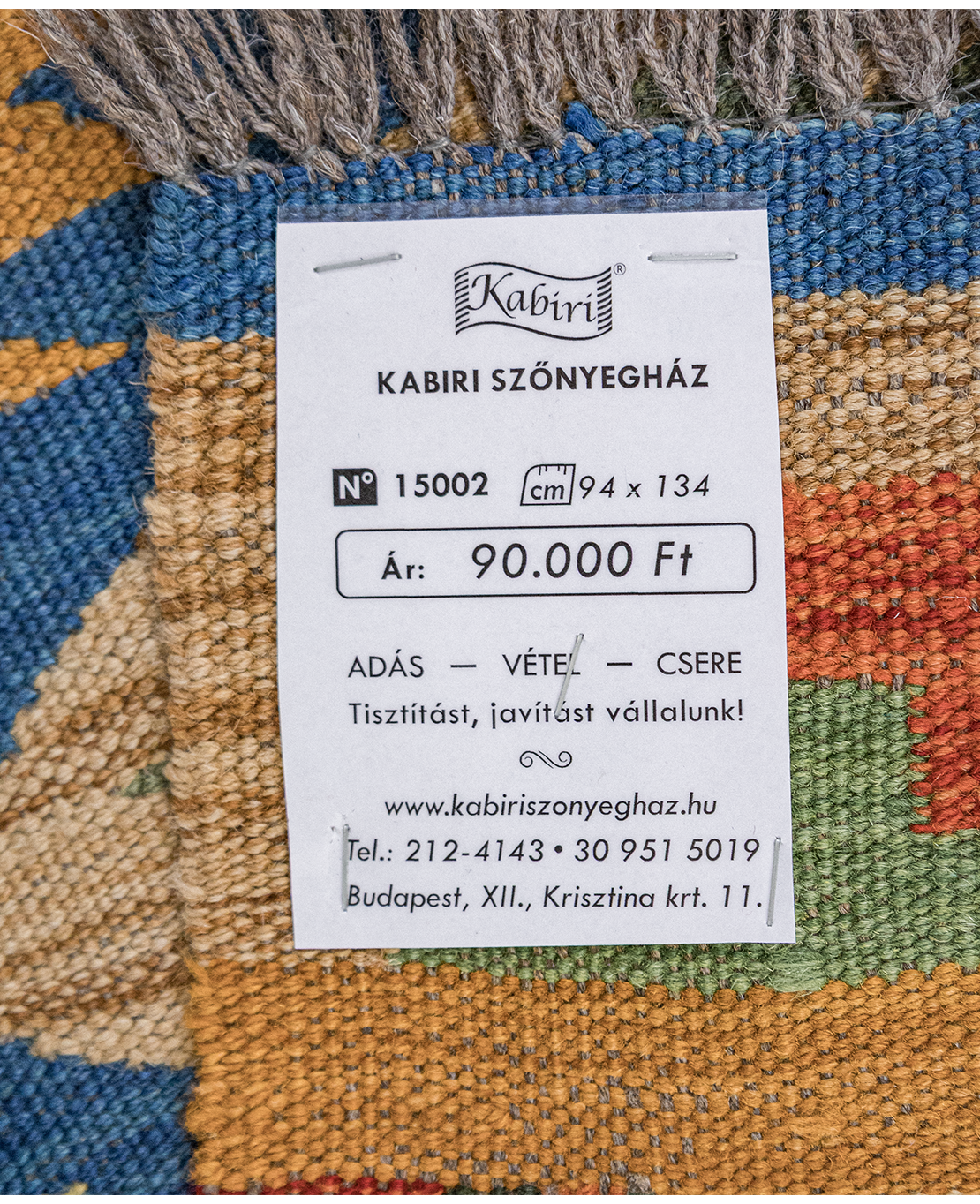Csobi vintage kézi gyapjú kelim - Image 5