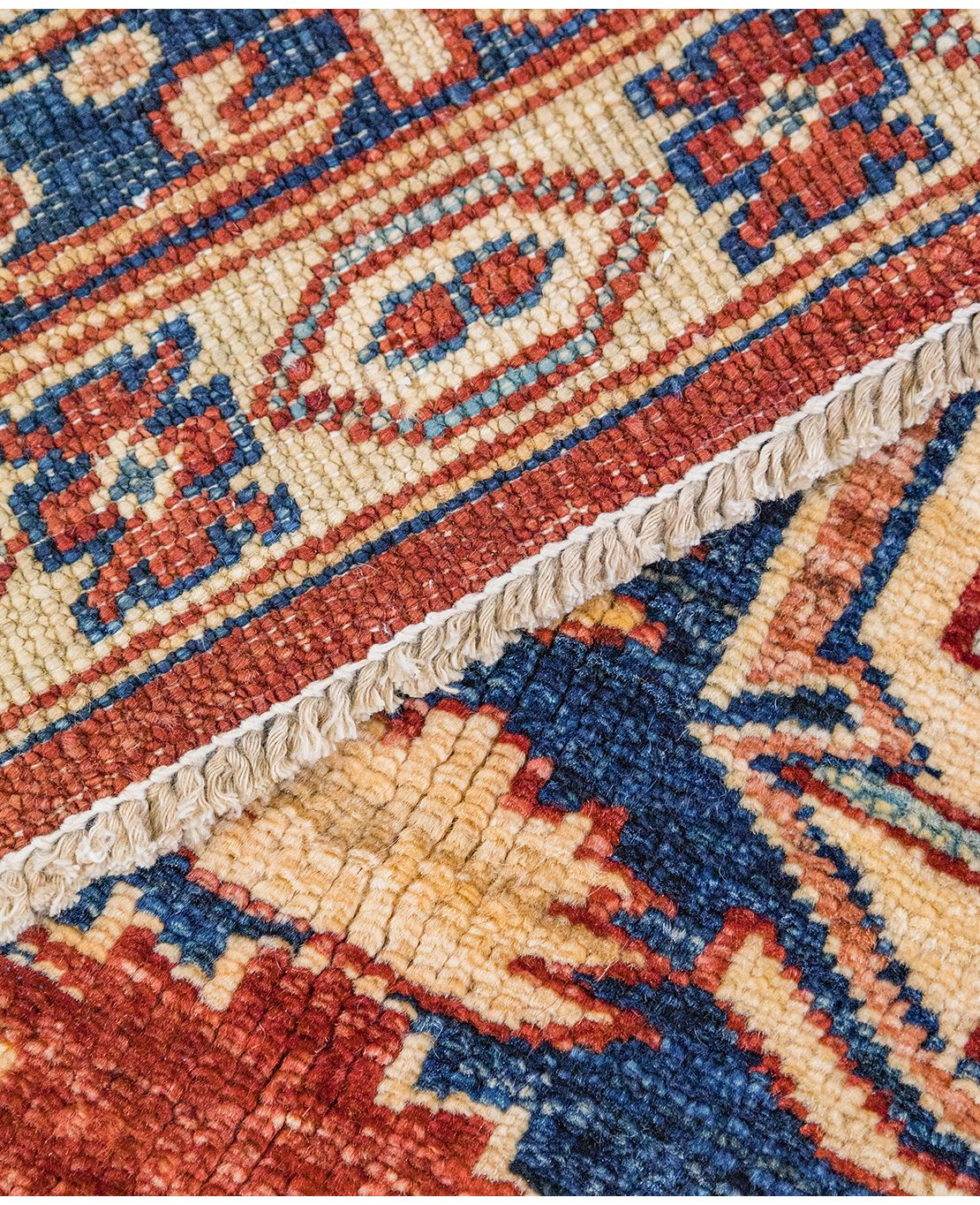 Afgán Szuper kazah kézi gyapjú szőnyeg - Image 4