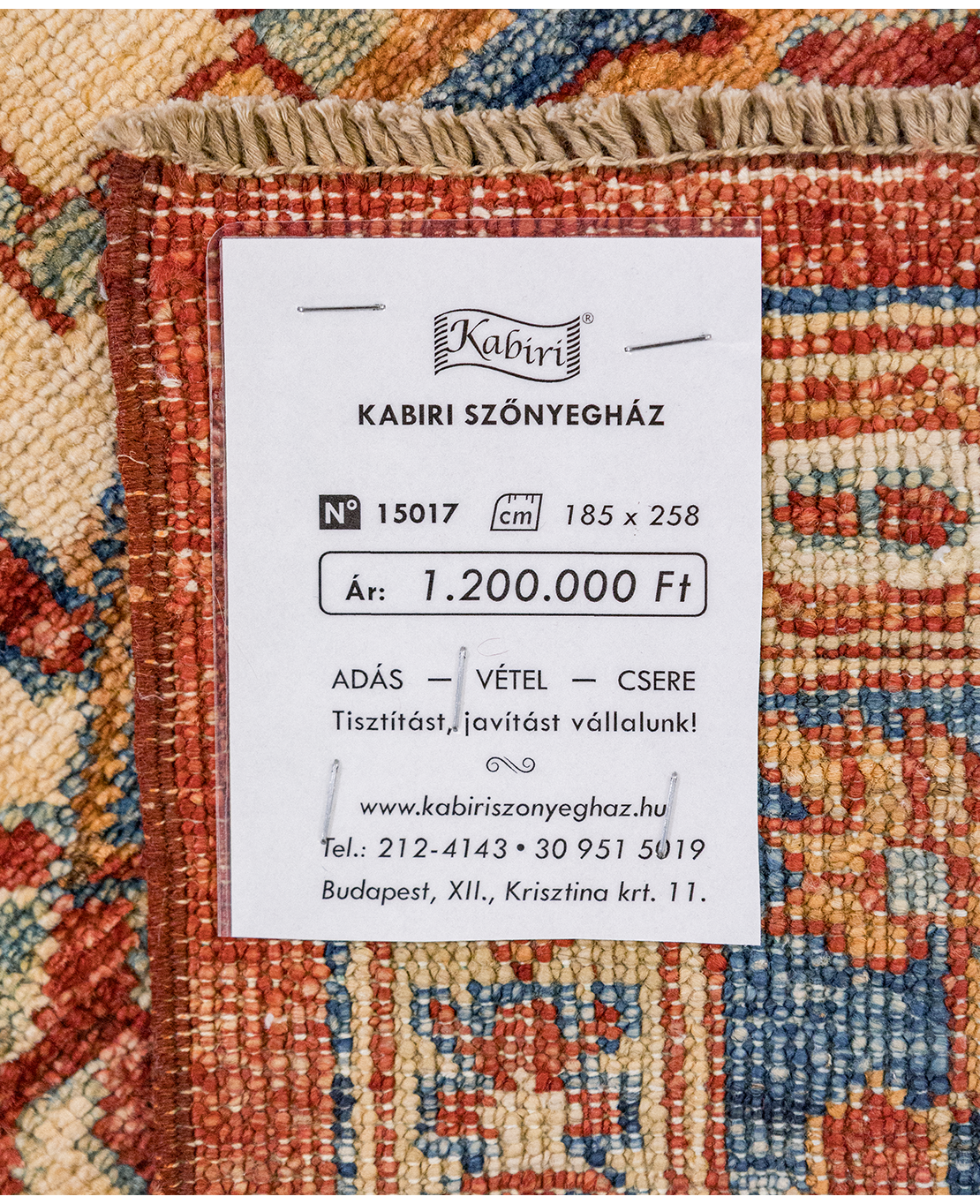 Szuper kazah kézi gyapjú szőnyeg - Image 6