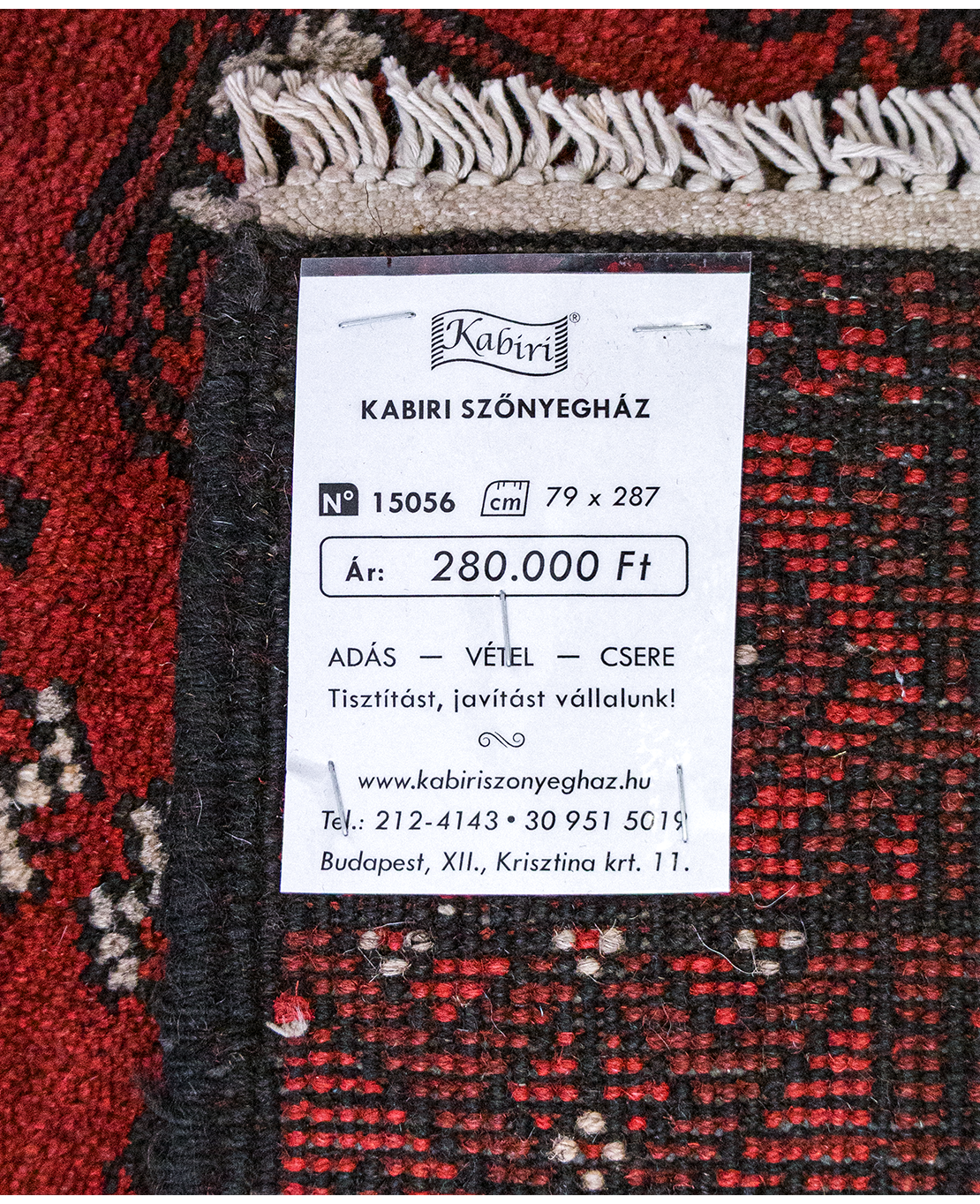 Bochara kézi gyapjú futószőnyeg - Image 6