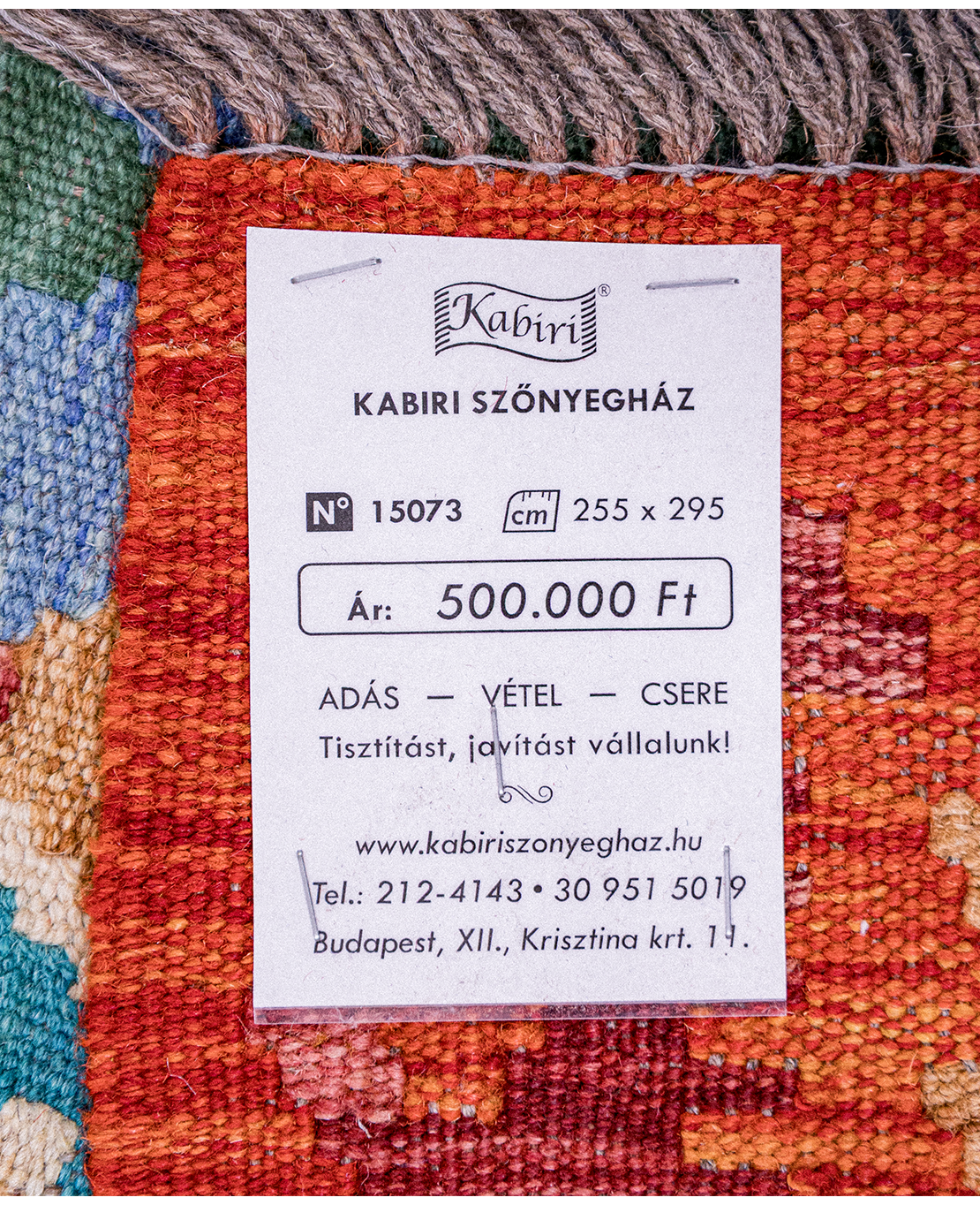 Csobi vintage kézi gyapjú kelim - Image 6